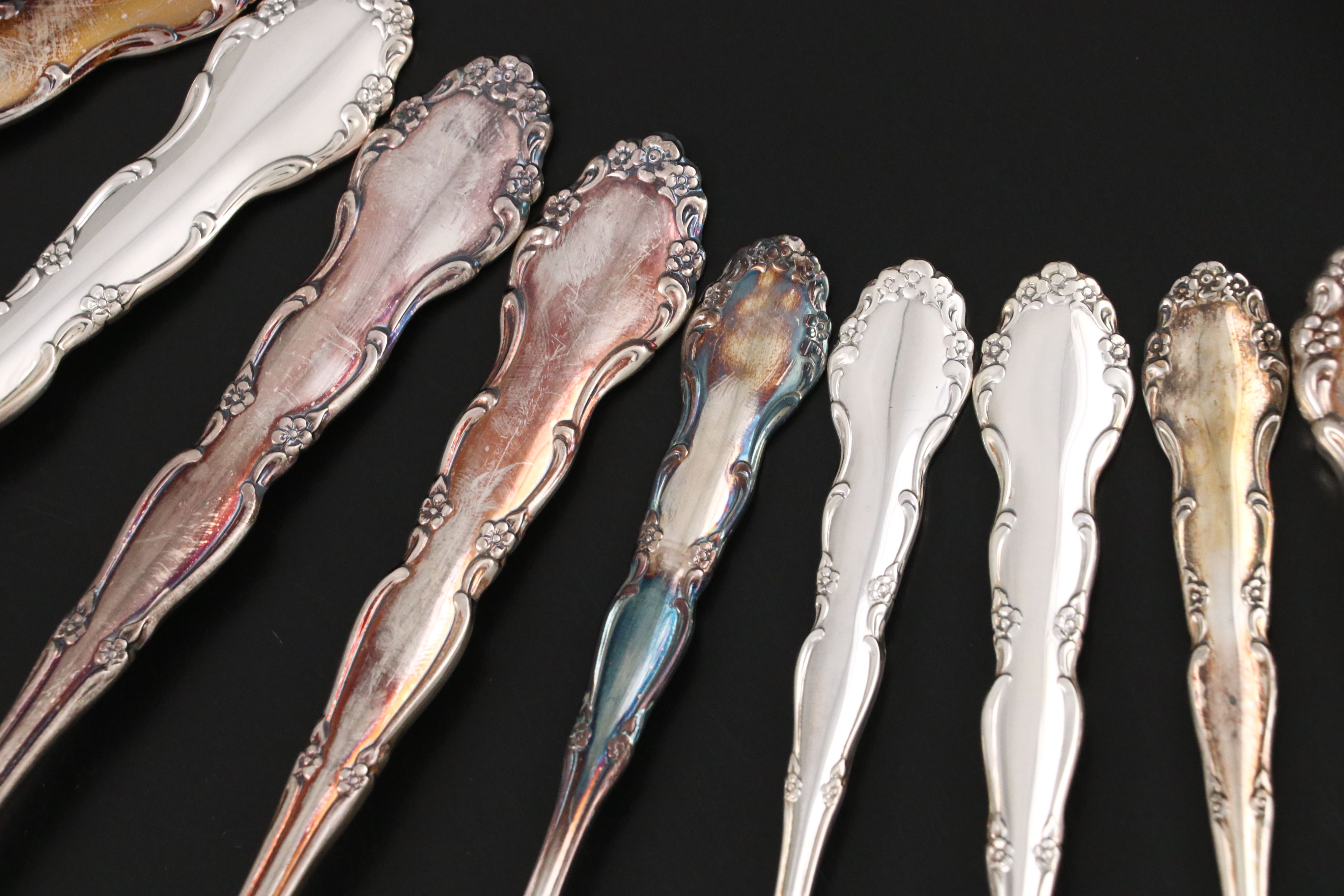 Oneida and 1881 Rogers Silver Plate and Stainless Steel Flatware in Chest