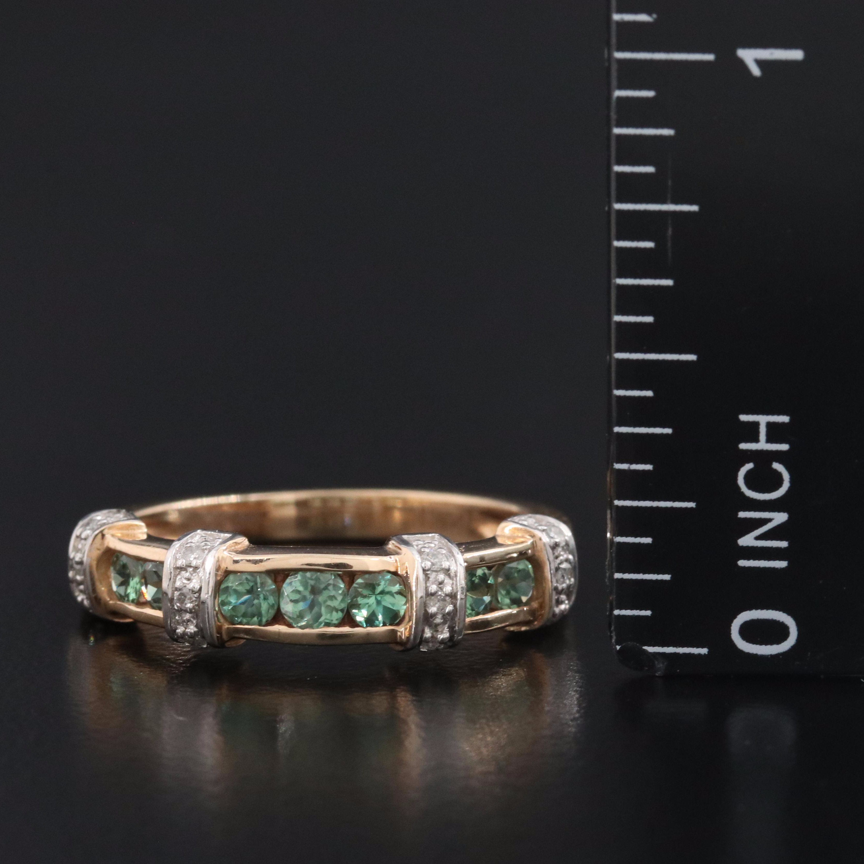 Sterling Alexandrite and Diamond Ring