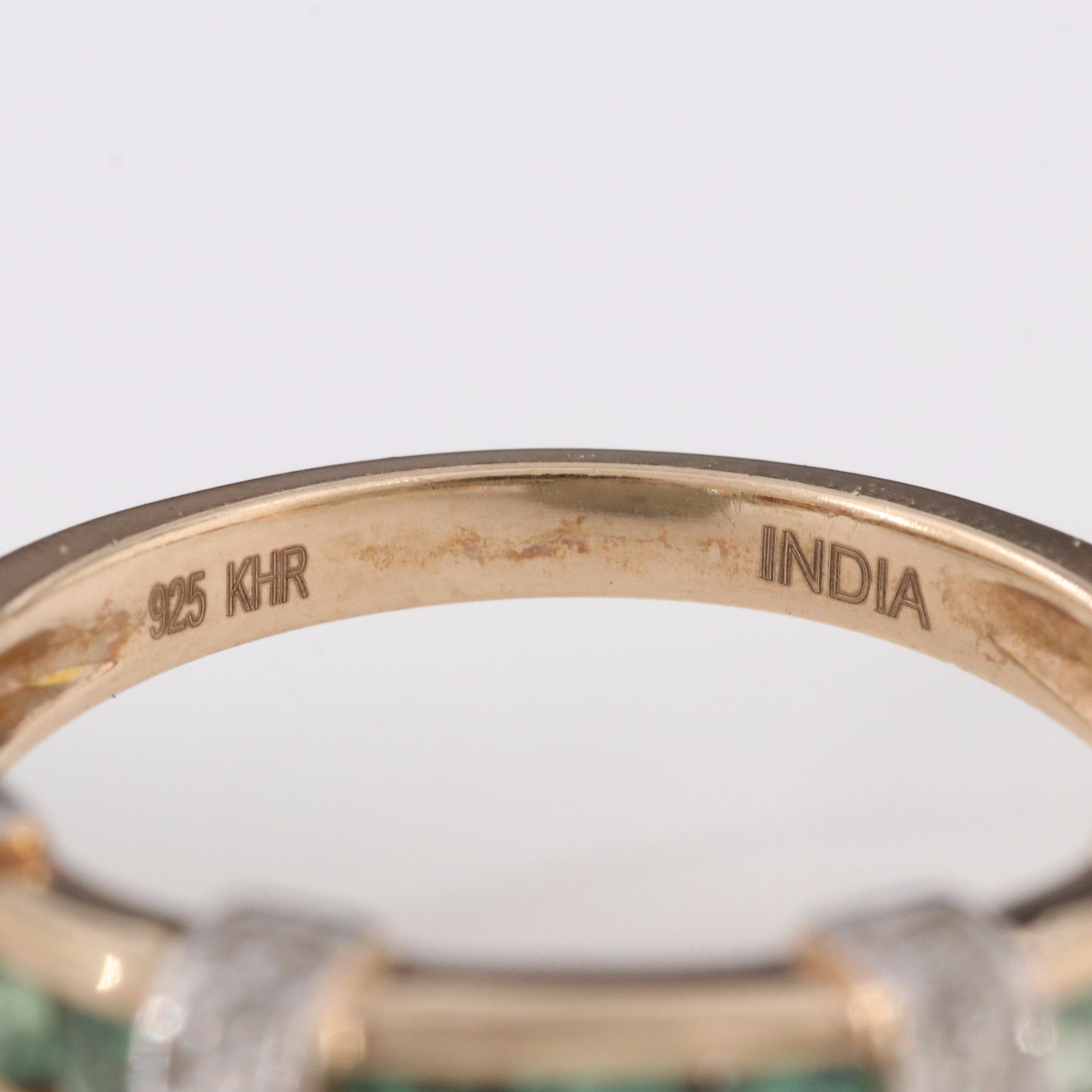 Sterling Alexandrite and Diamond Ring