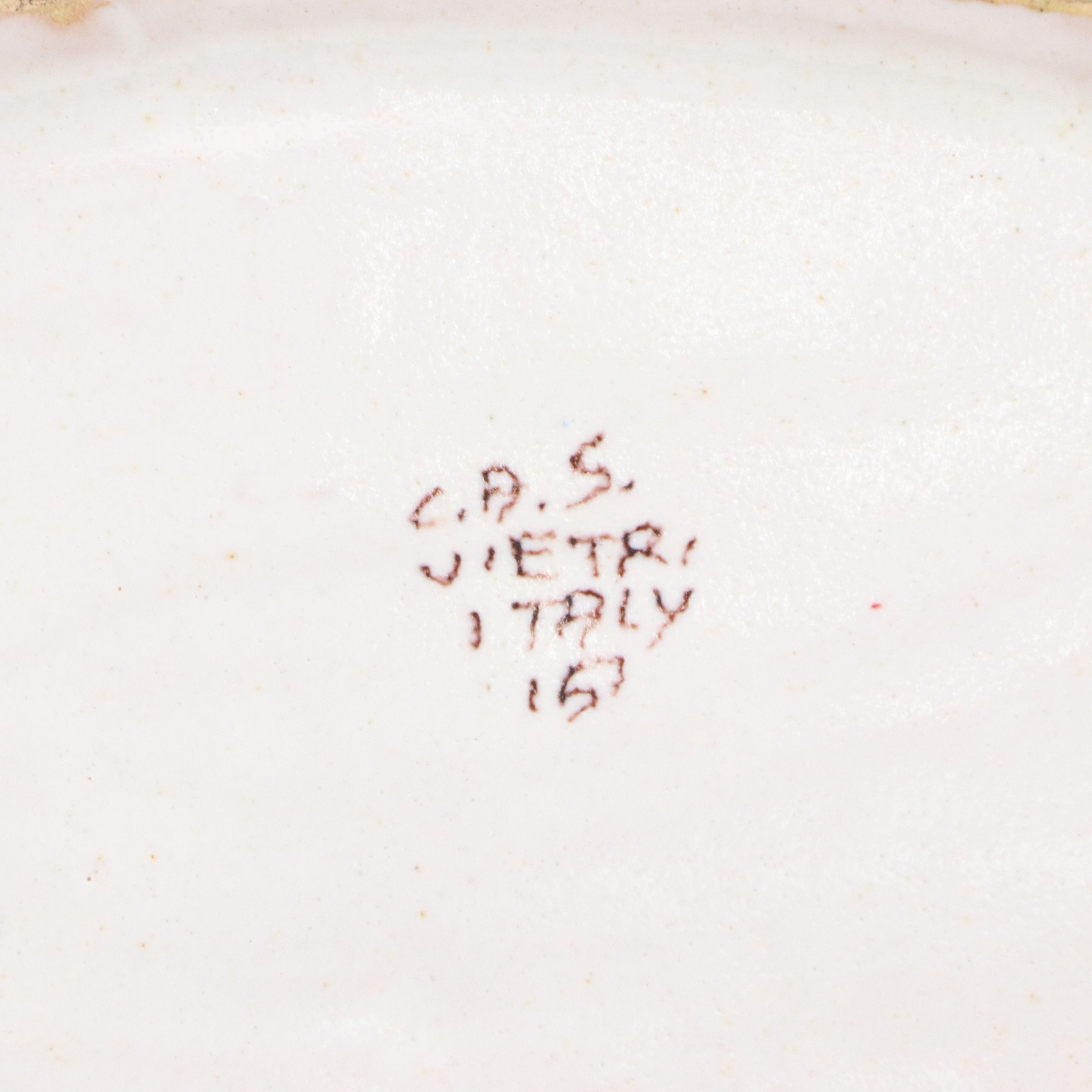 Vietri Italian Hand-Painted Ceramic Plates and Oval Serving Plate, Early 20th C.