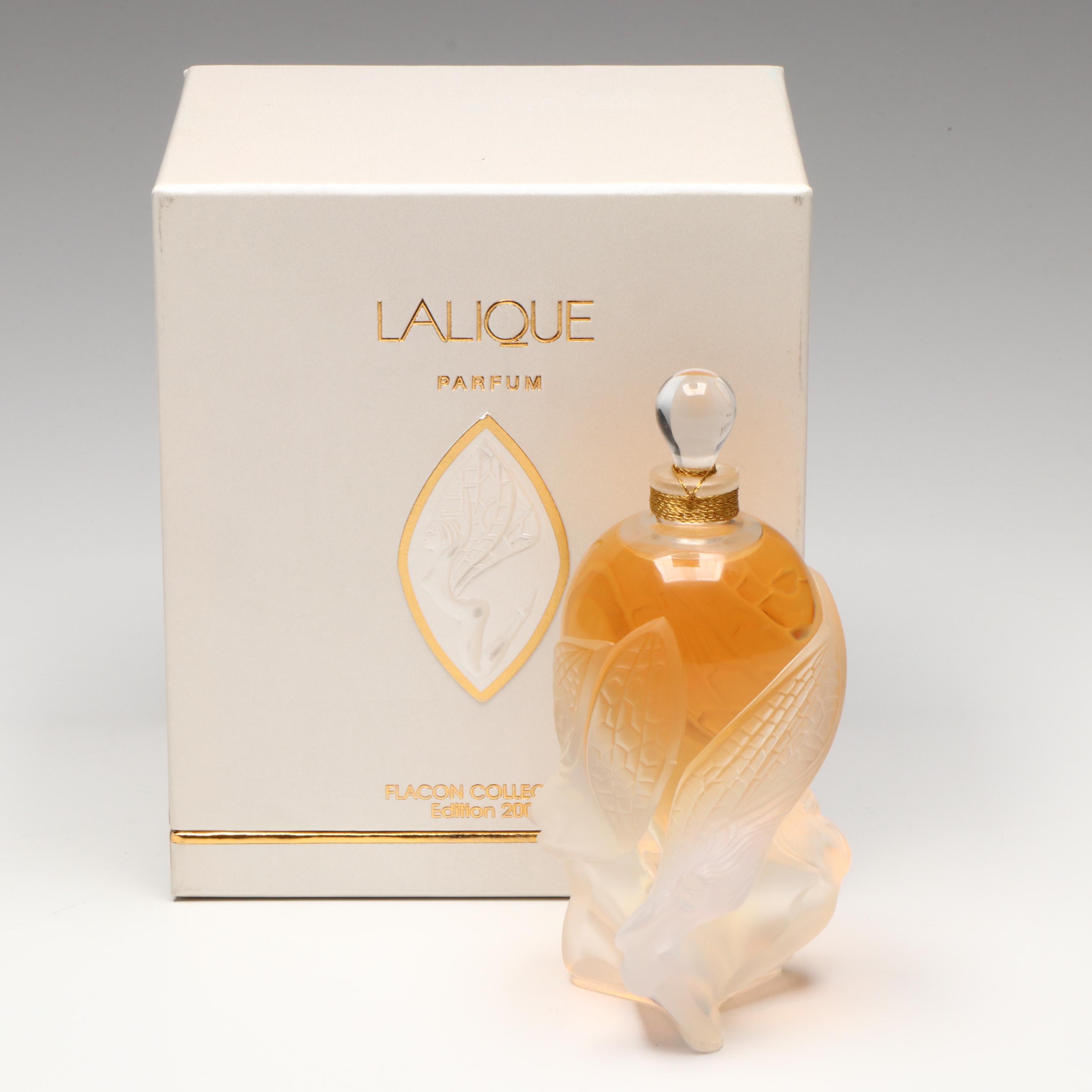 Lalique Flacon Collection "Les Elfes" Frosted Crystal Perfume Bottle, 2002