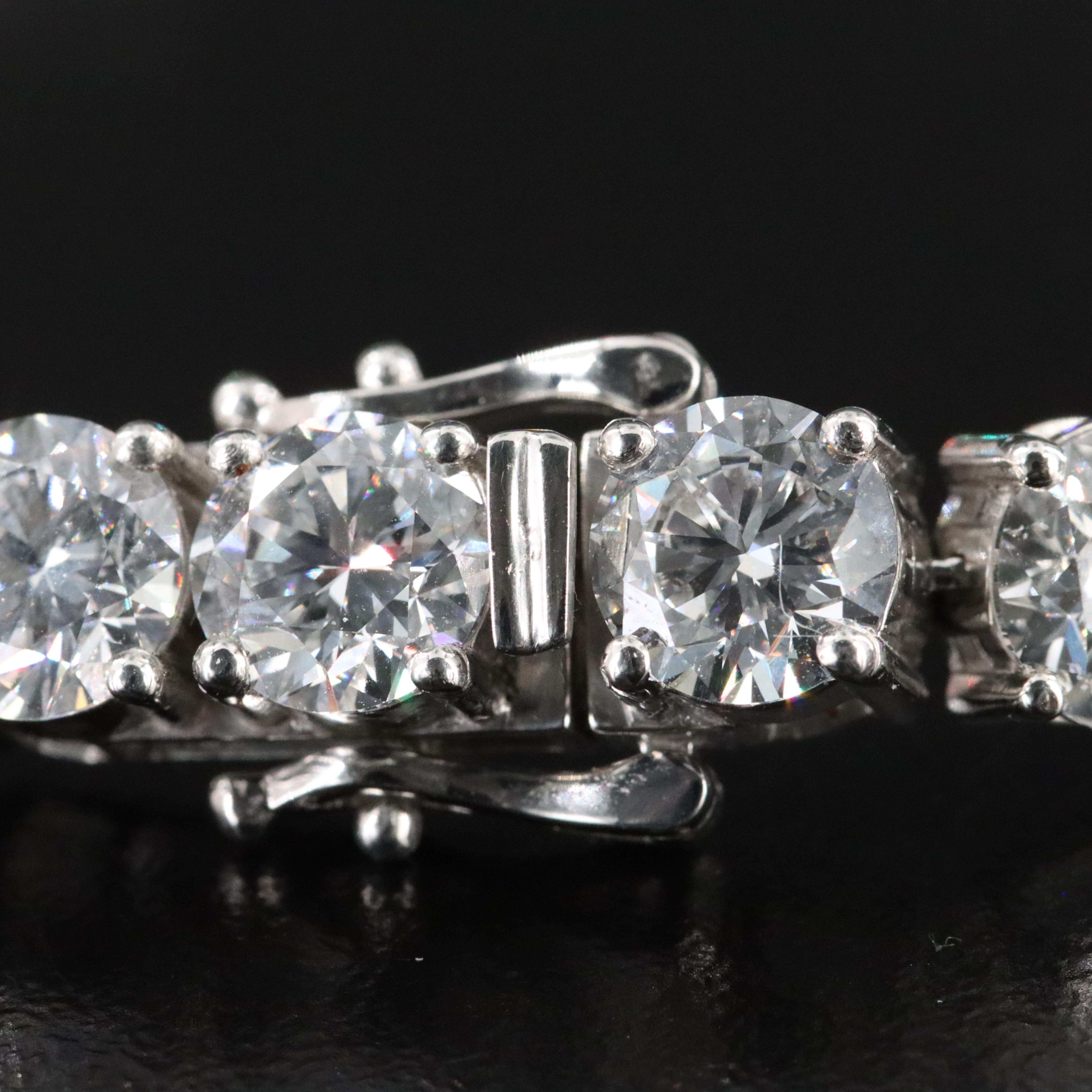 Platinum 22.63 CTW Lab Grown Diamond Line Bracelet