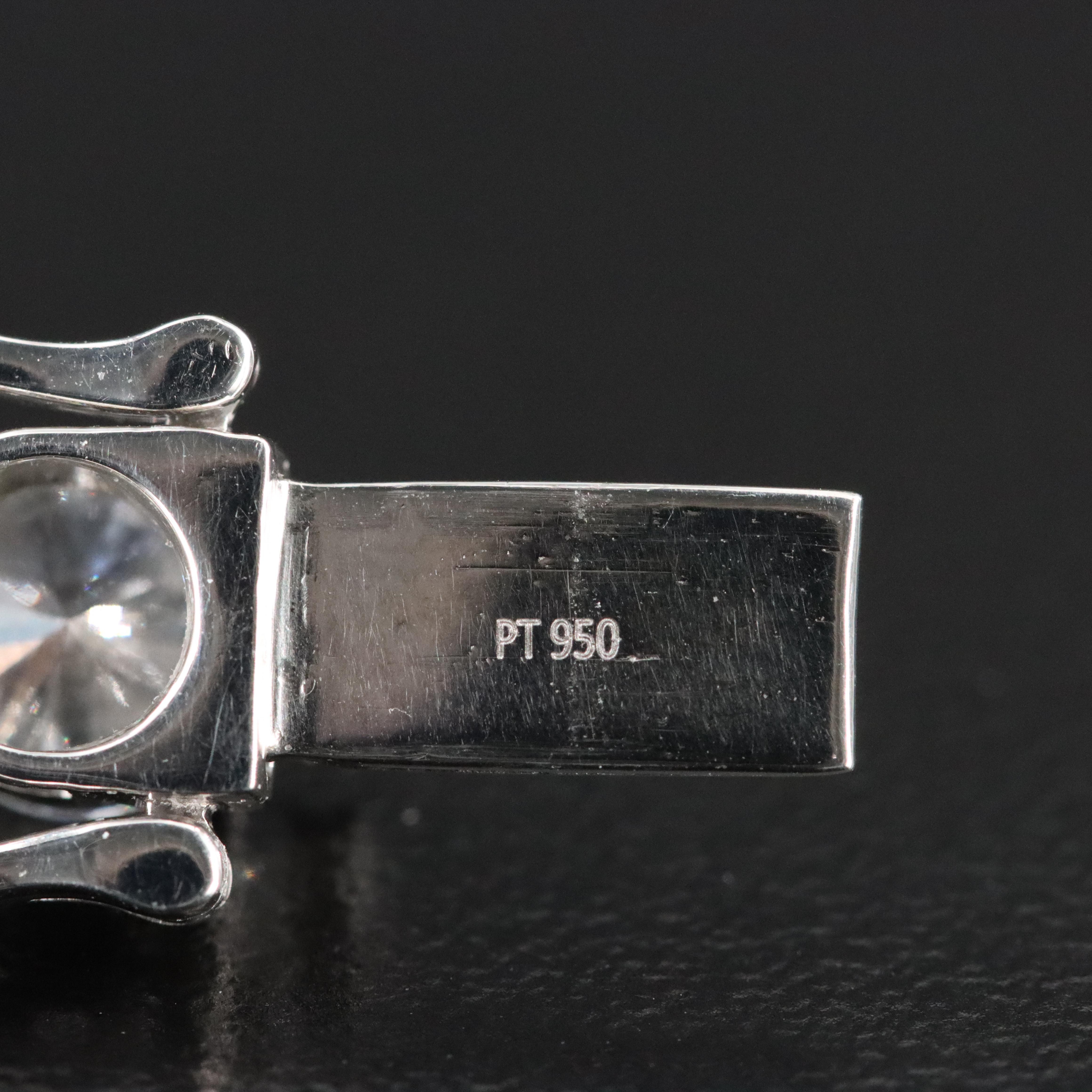 Platinum 22.63 CTW Lab Grown Diamond Line Bracelet