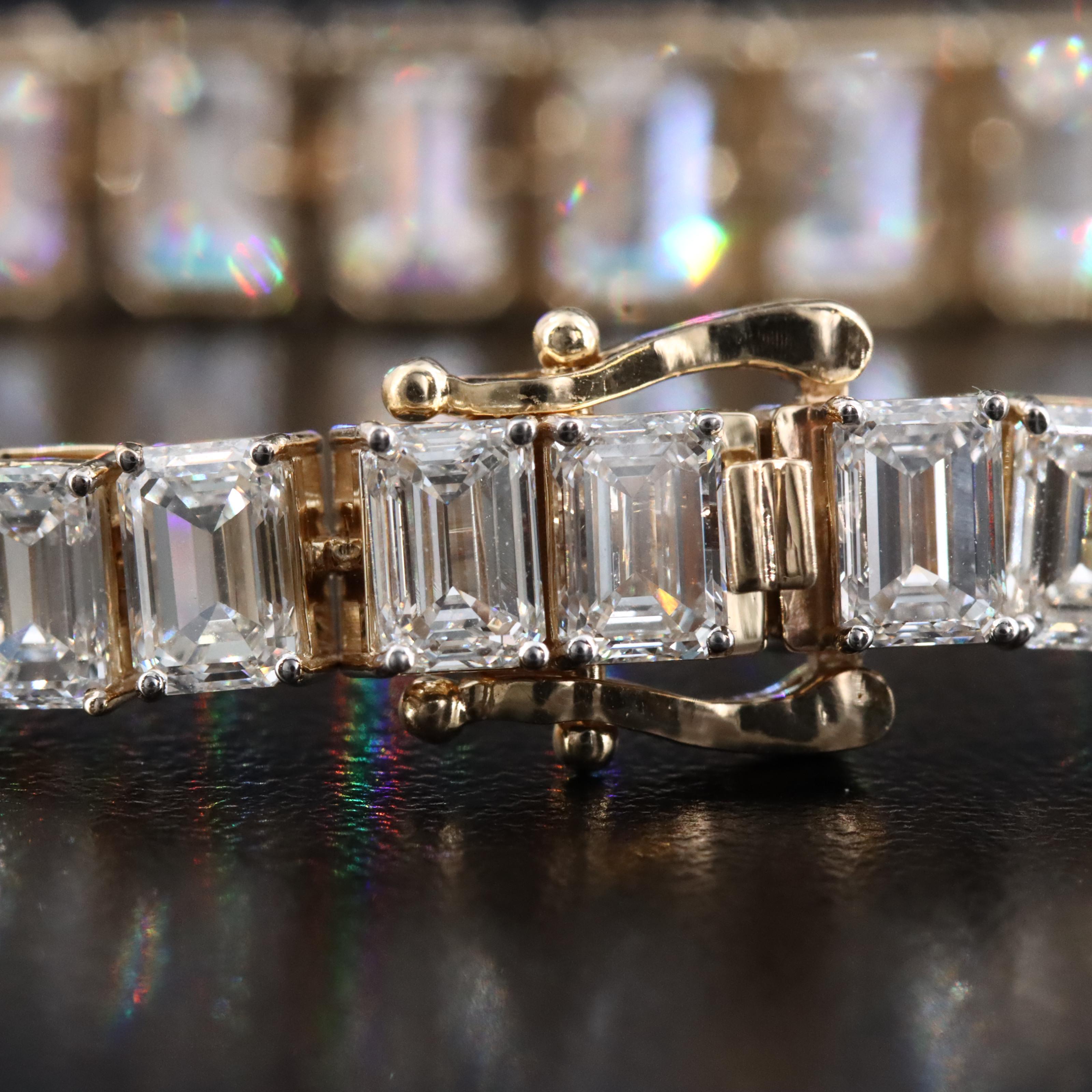 14K 23.45 CTW Lab Grown Diamond Graduated Line Bracelet