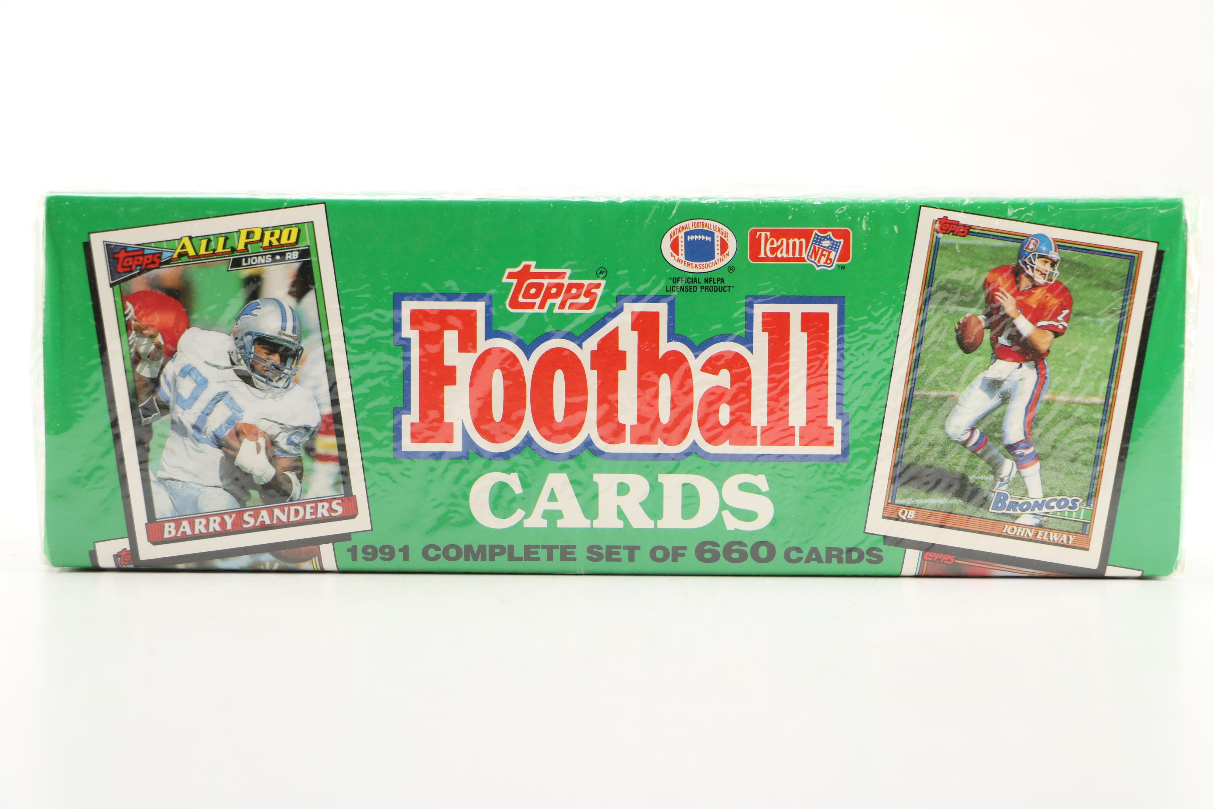 Fifteen Boxes of Unopened Football Cards, Early 1990s