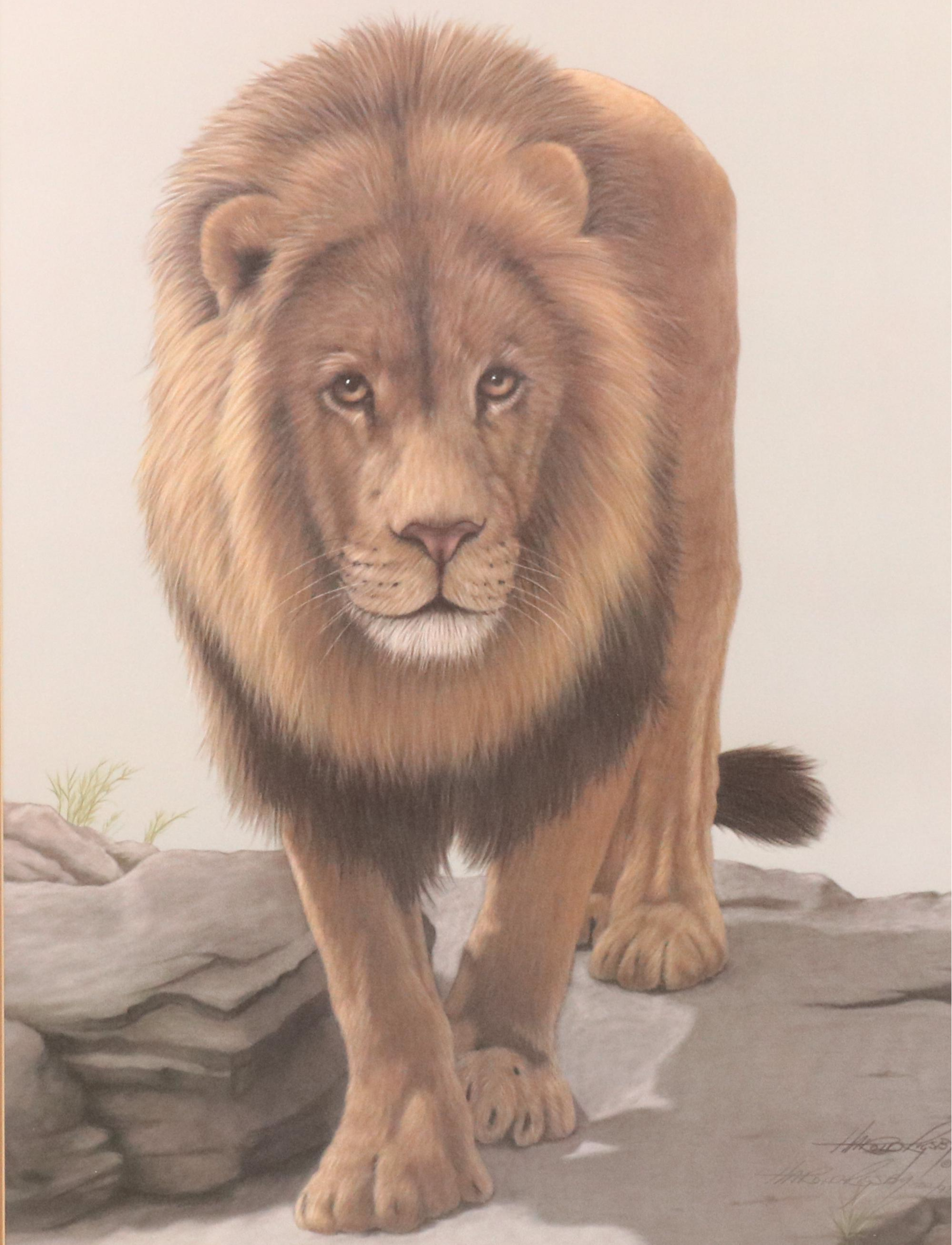 Harold Rigsby Offset Lithograph "African Lion III"