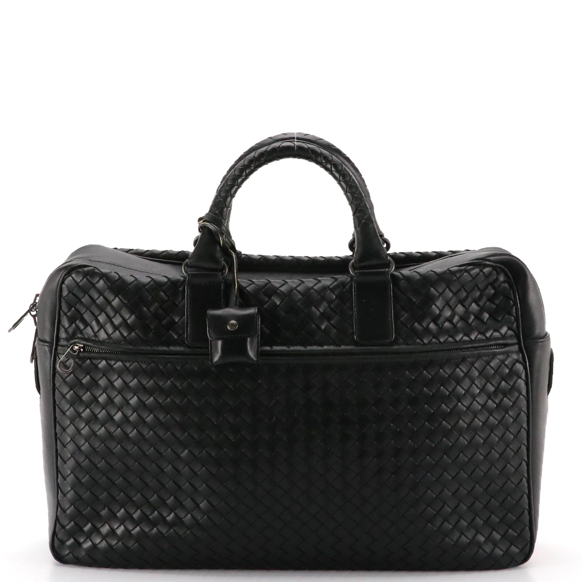 Bottega Veneta Top Handle Business Bag in Intrecciato Leather