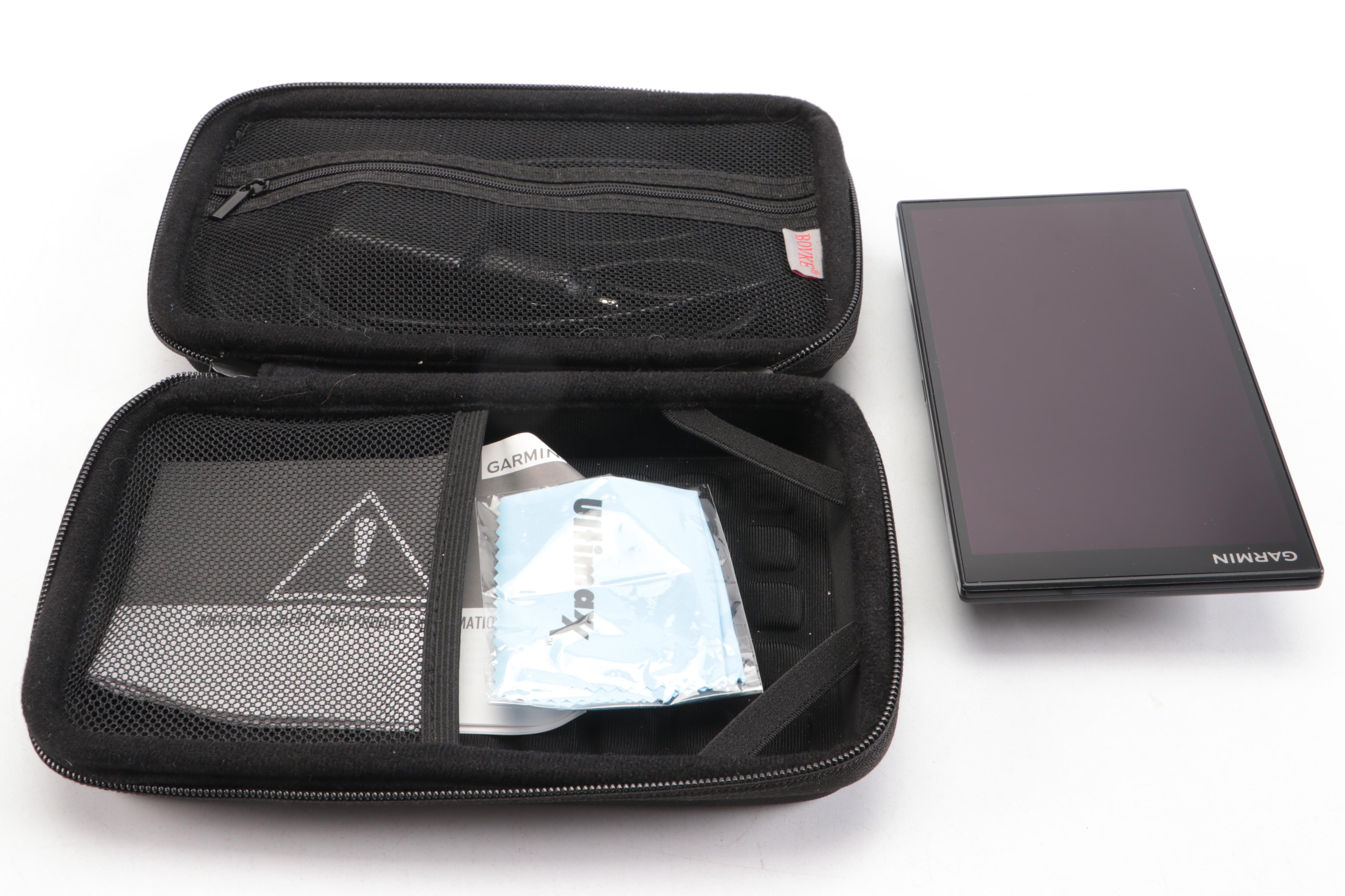 Garmin Automotive GPS and Stellar Binoculars with Leather Carrying Case