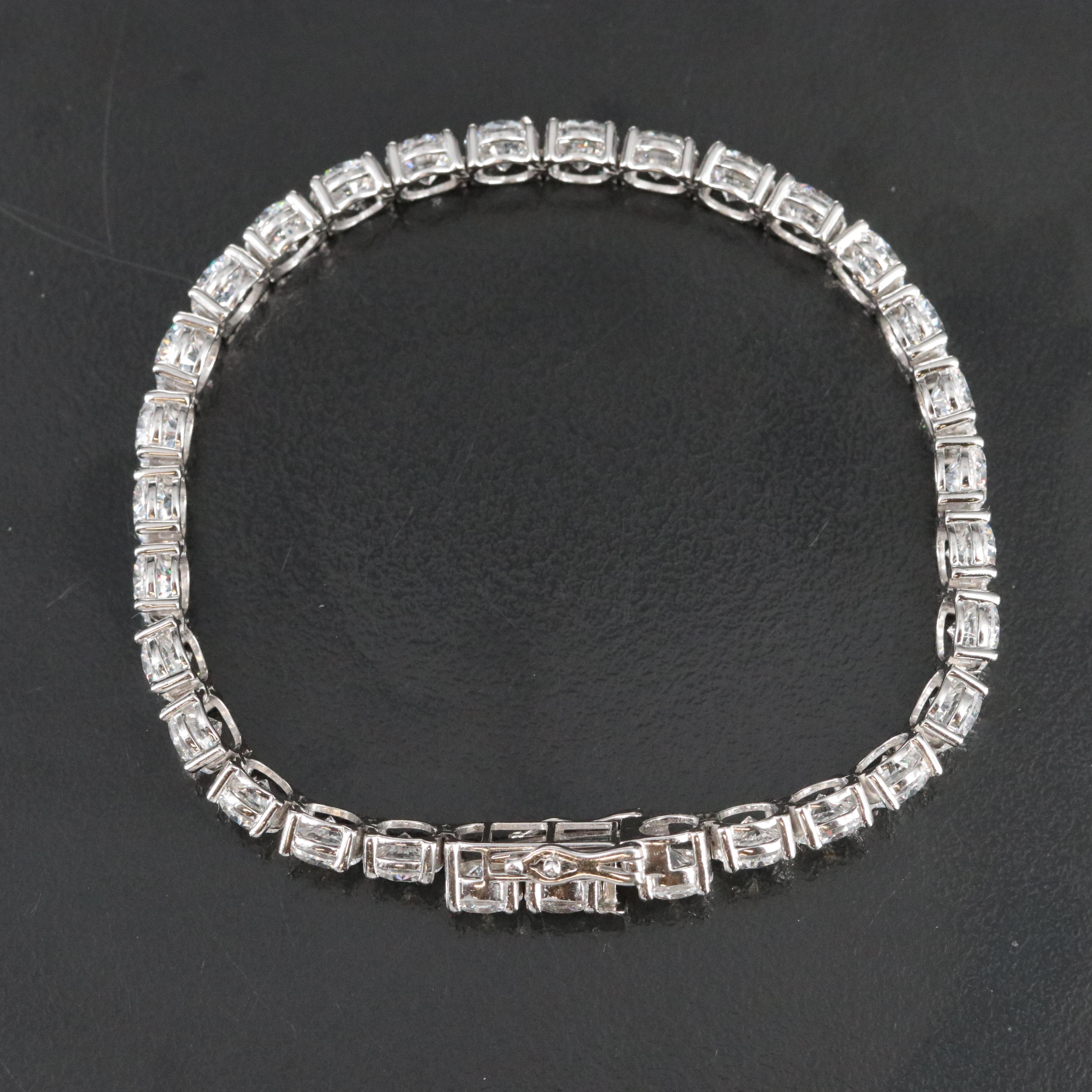 Platinum 18.90 CTW Lab Grown Diamond Line Bracelet