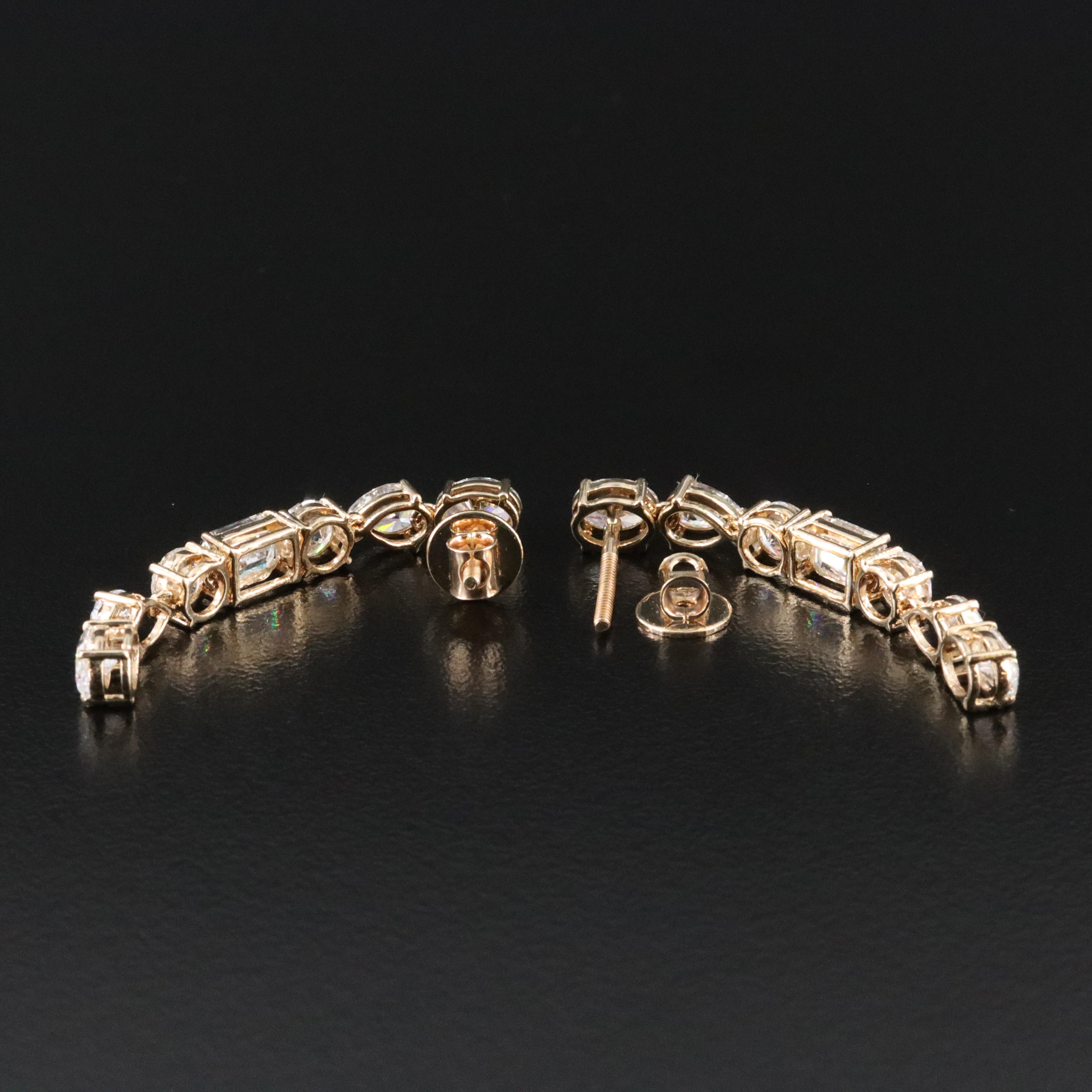 14K 4.64 CTW Lab Grown Diamond Earrings