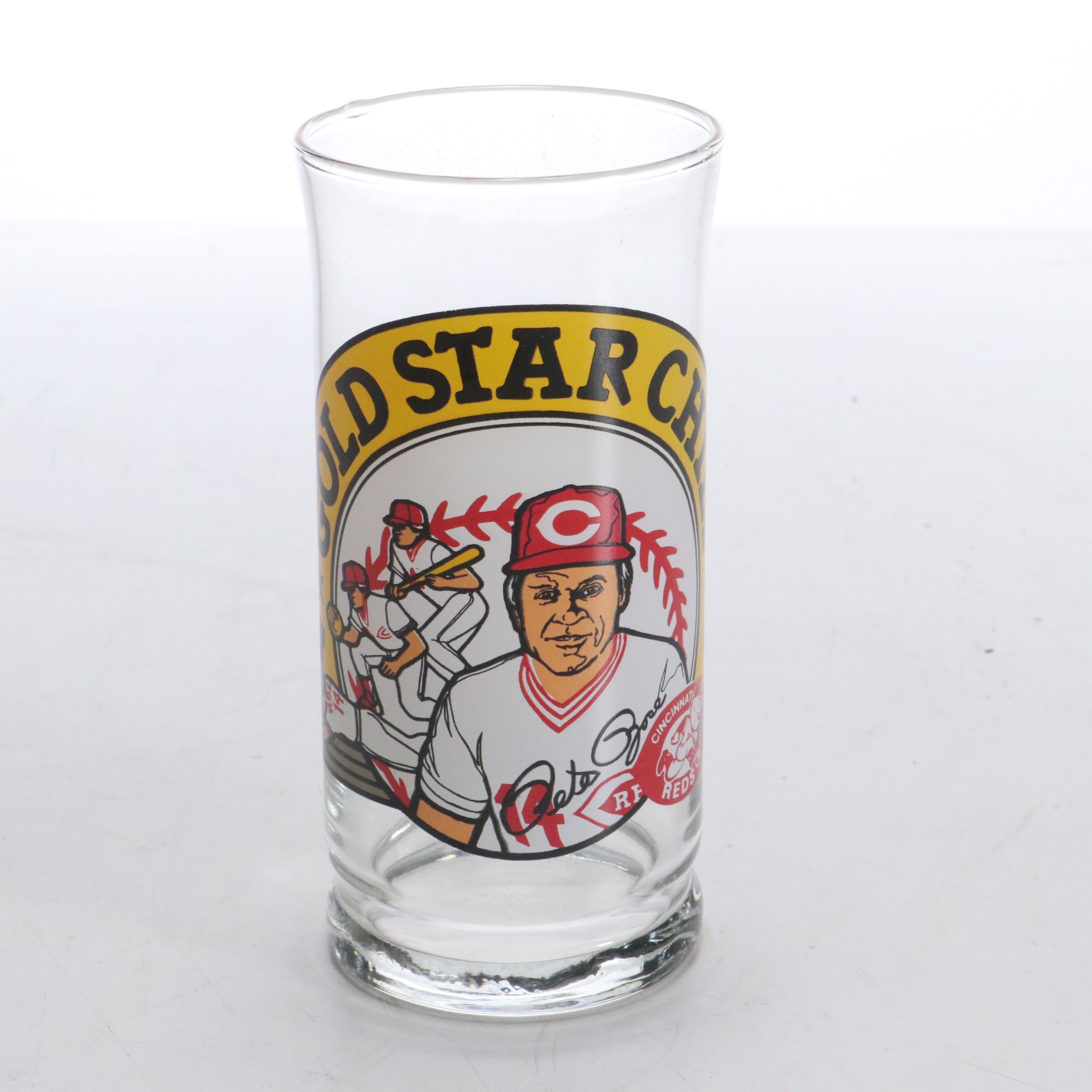 Libbey Glass Gold Star Chili Cincinnati Reds Pete Rose Commemorative Tumblers