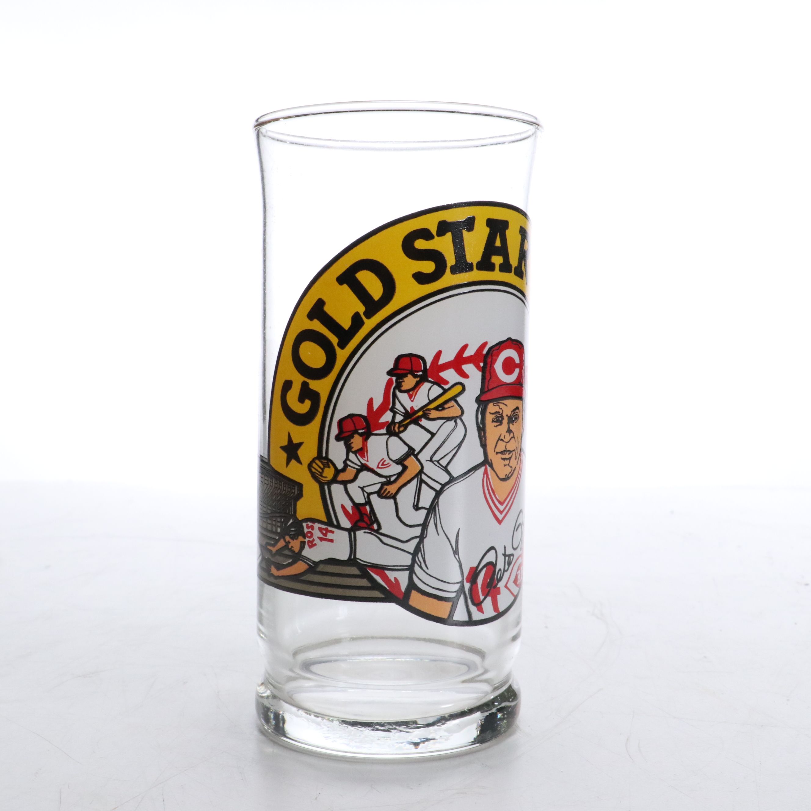 Libbey Glass Gold Star Chili Cincinnati Reds Pete Rose Commemorative Tumblers