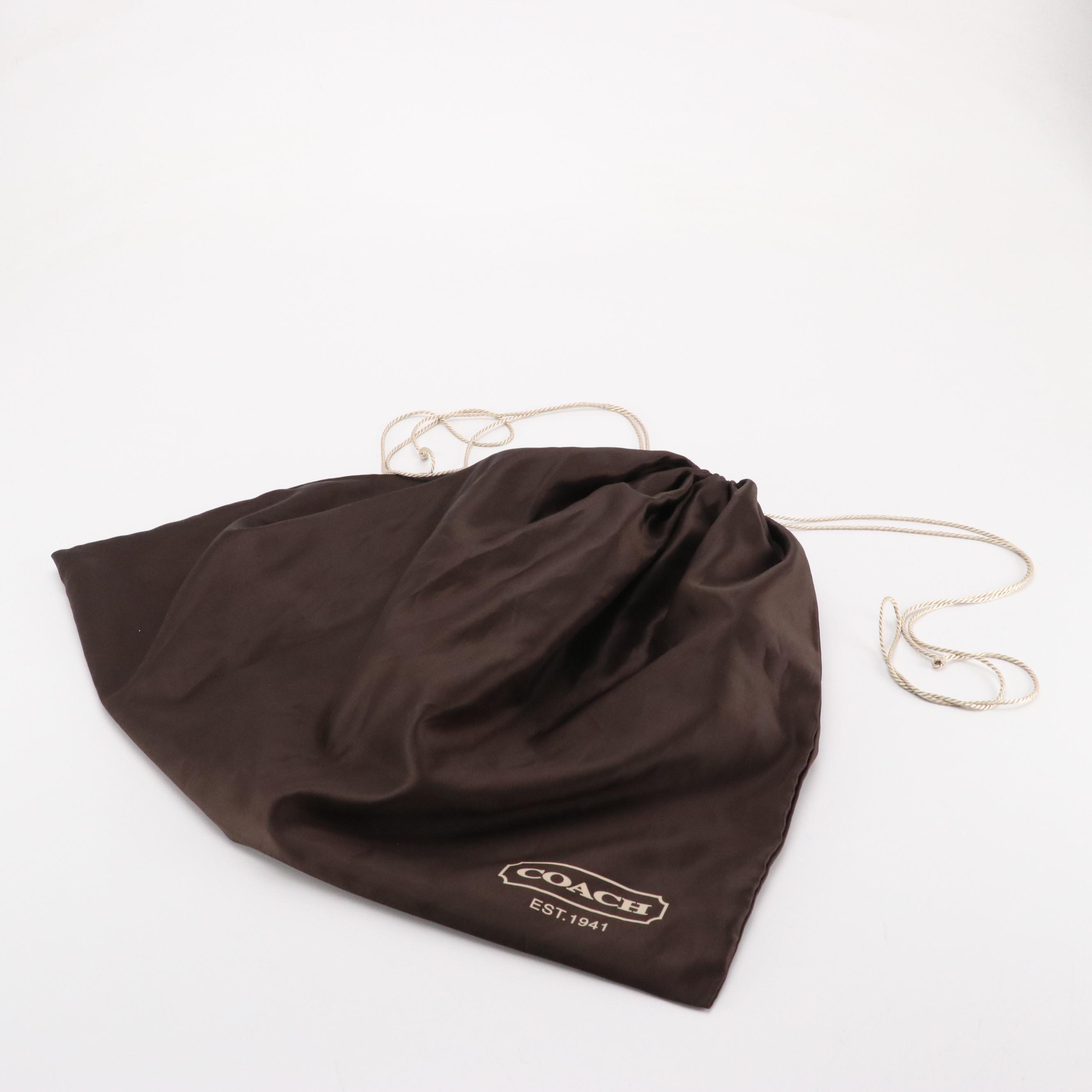 Coach Leah Hobo Bag in Brown OP Art Coated Canvas and Beige Leather