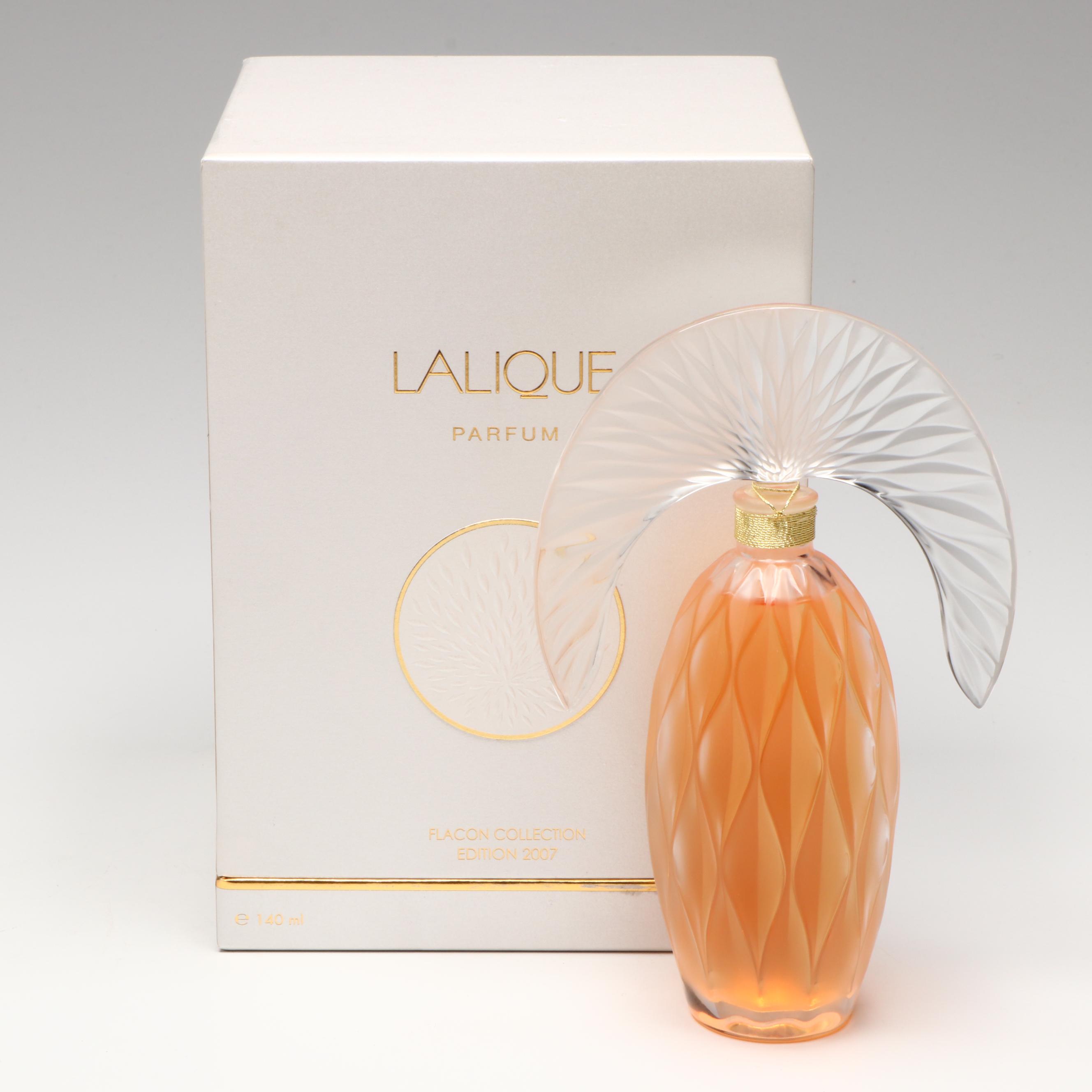 Lalique Flacon Collection "Commedia" Frosted Crystal Perfume Bottle, 2007
