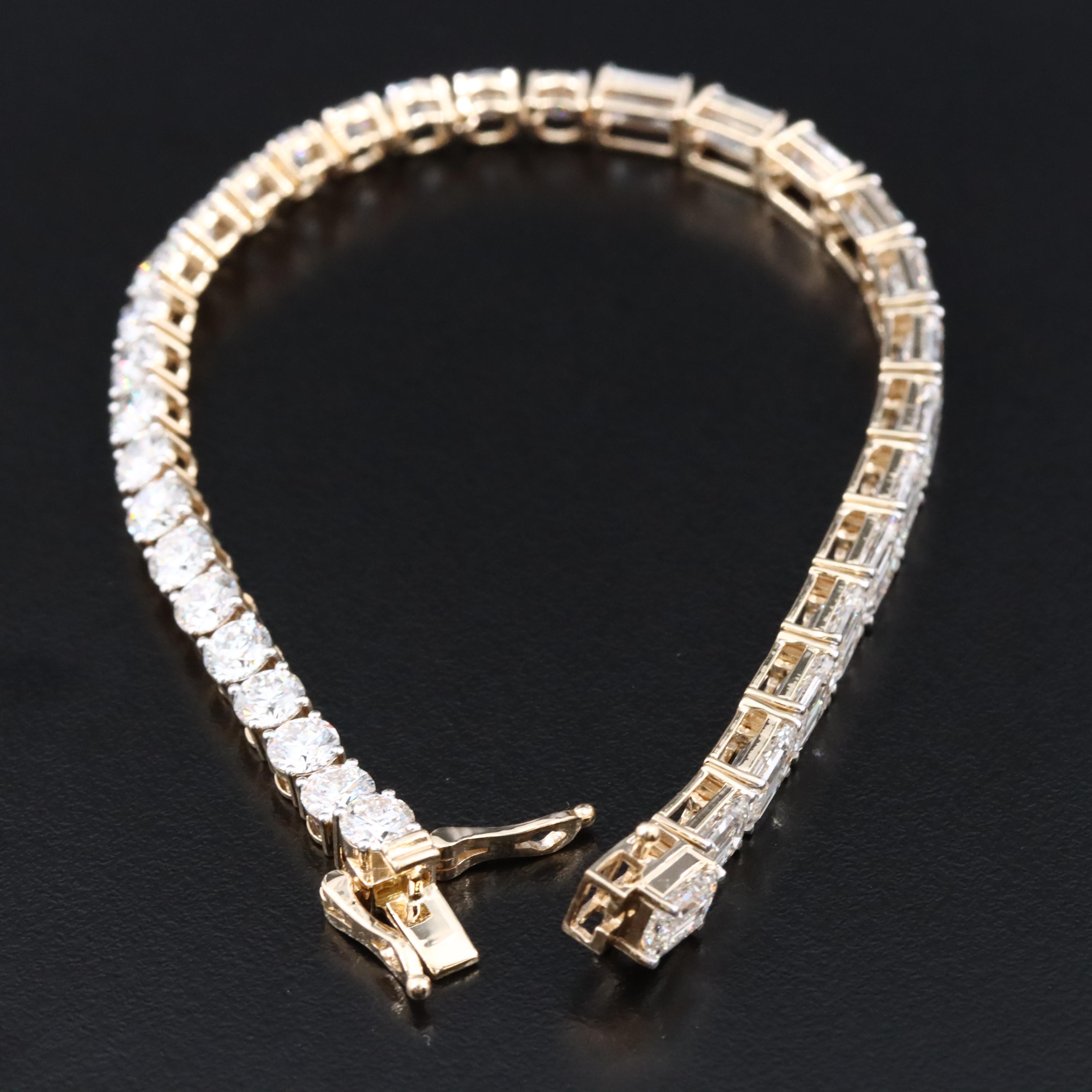 14K 14.14 CTW Lab Grown Diamond Reversible Line Bracelet