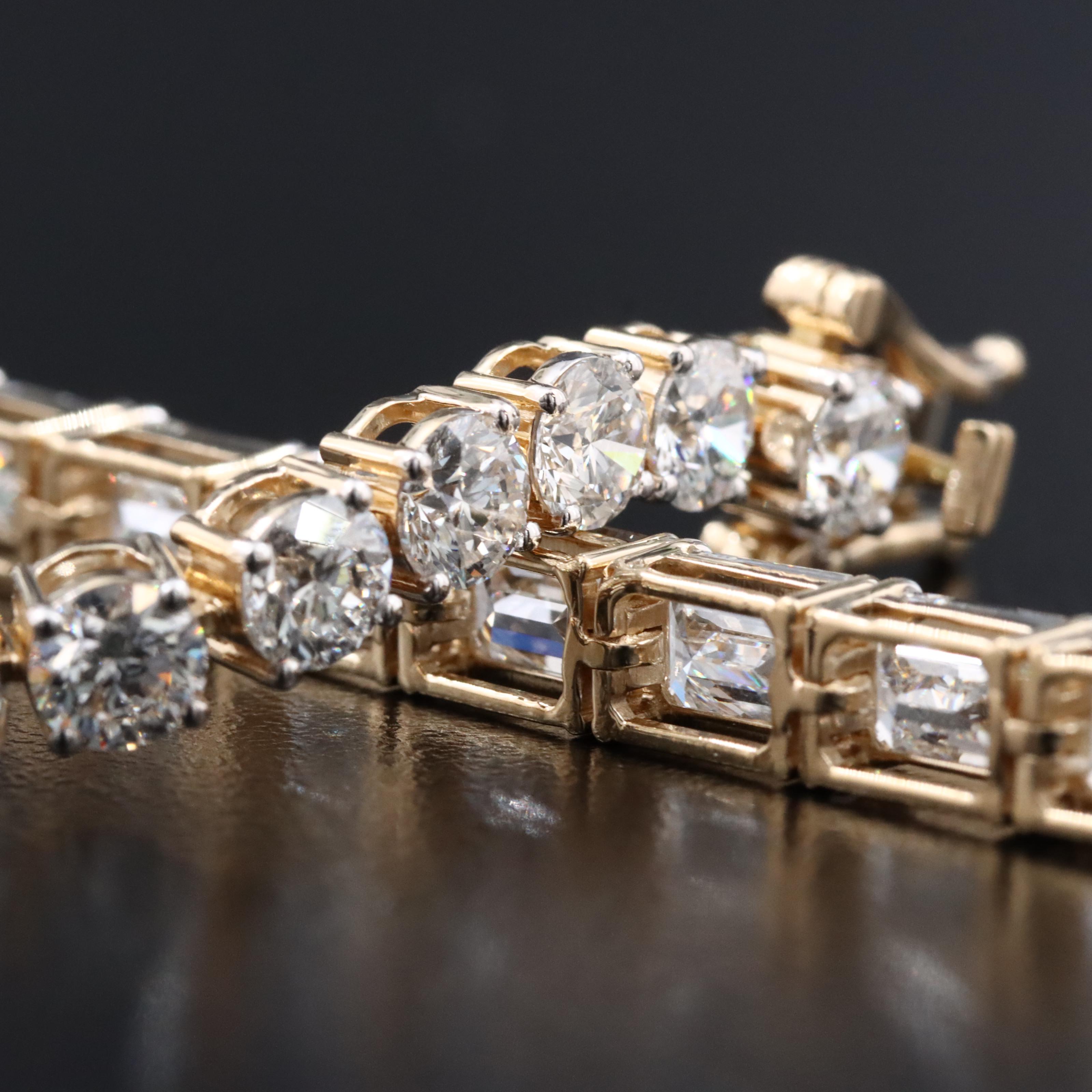 14K 14.14 CTW Lab Grown Diamond Reversible Line Bracelet