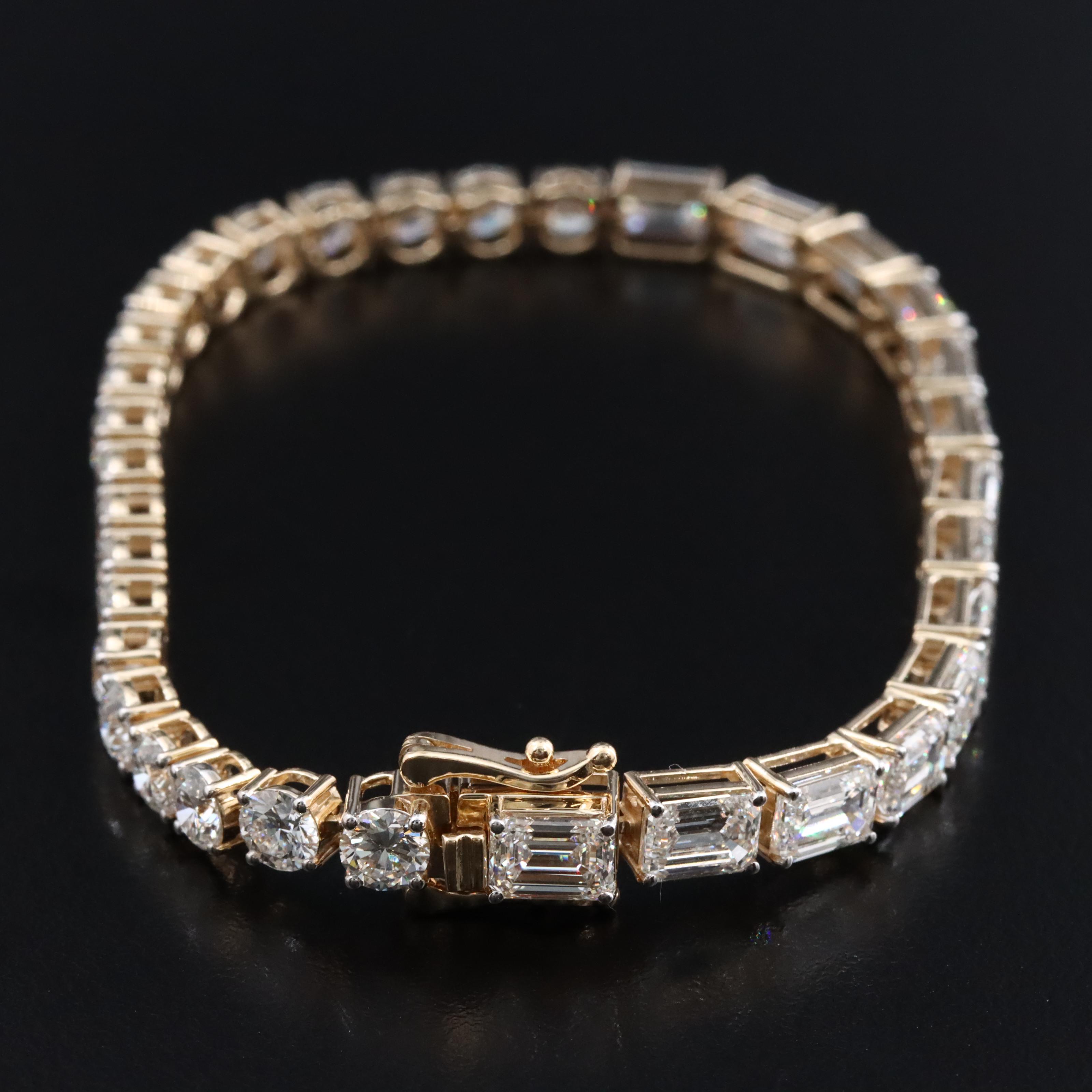 14K 14.14 CTW Lab Grown Diamond Reversible Line Bracelet