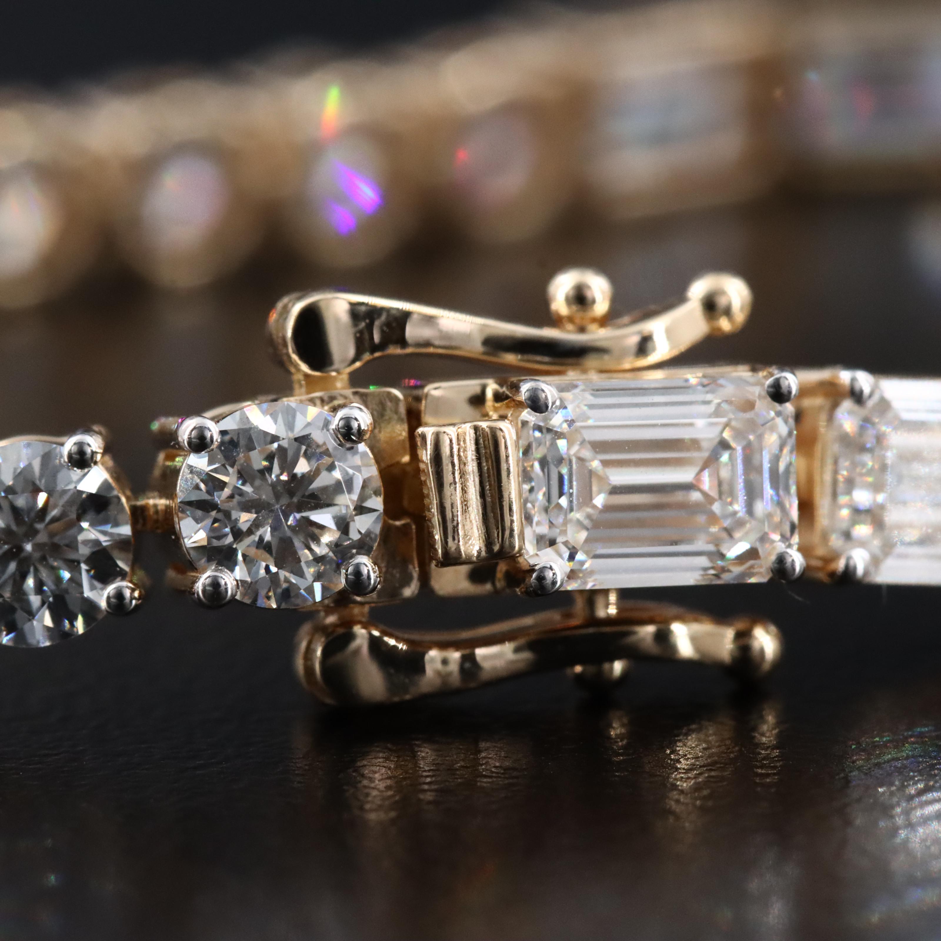 14K 14.14 CTW Lab Grown Diamond Reversible Line Bracelet