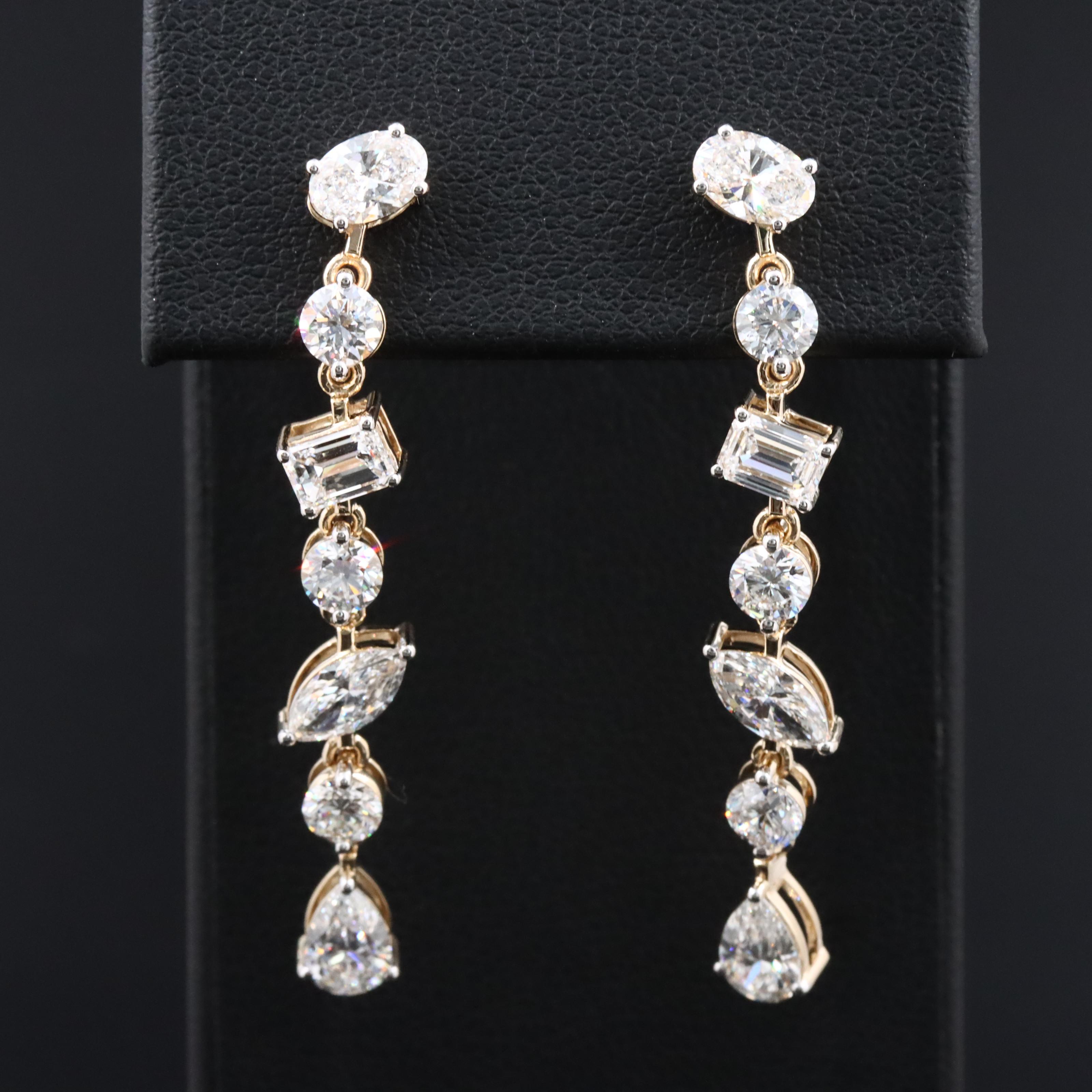14K 5.18 CTW Lab Grown Diamond Earrings