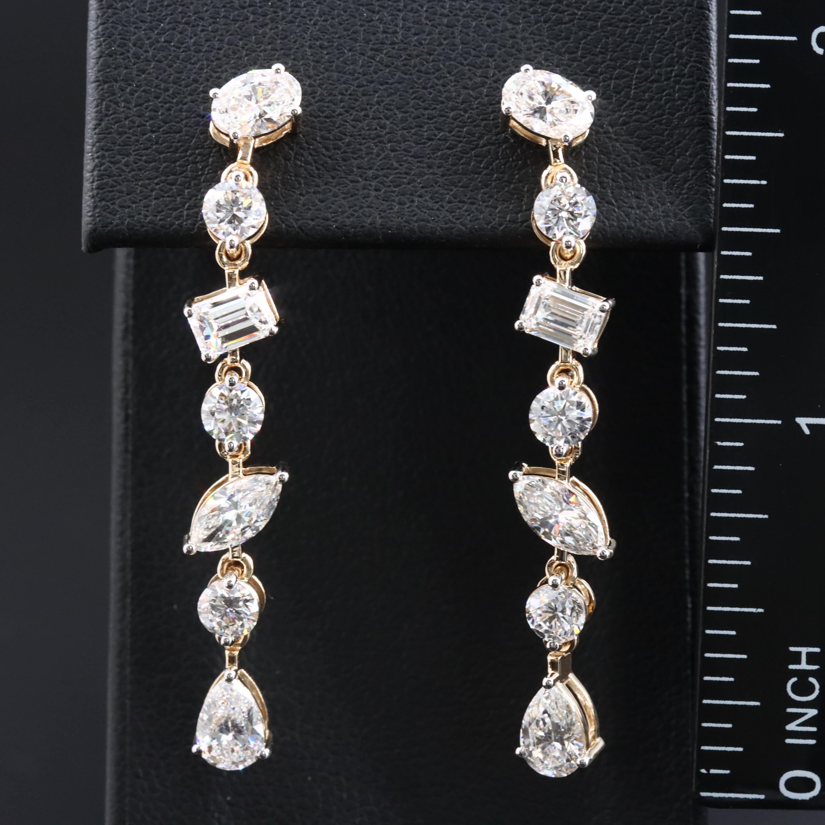 14K 5.18 CTW Lab Grown Diamond Earrings