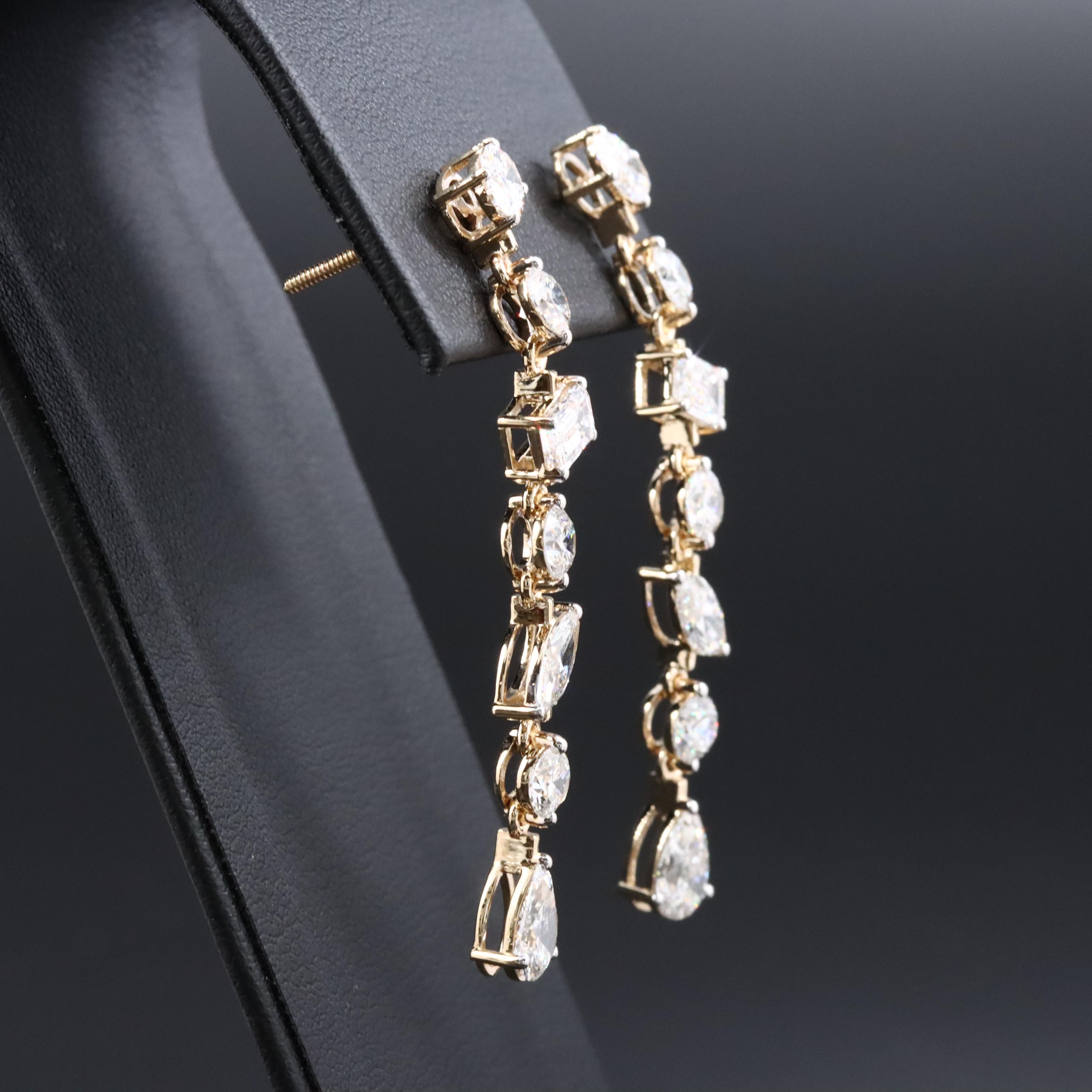 14K 5.18 CTW Lab Grown Diamond Earrings