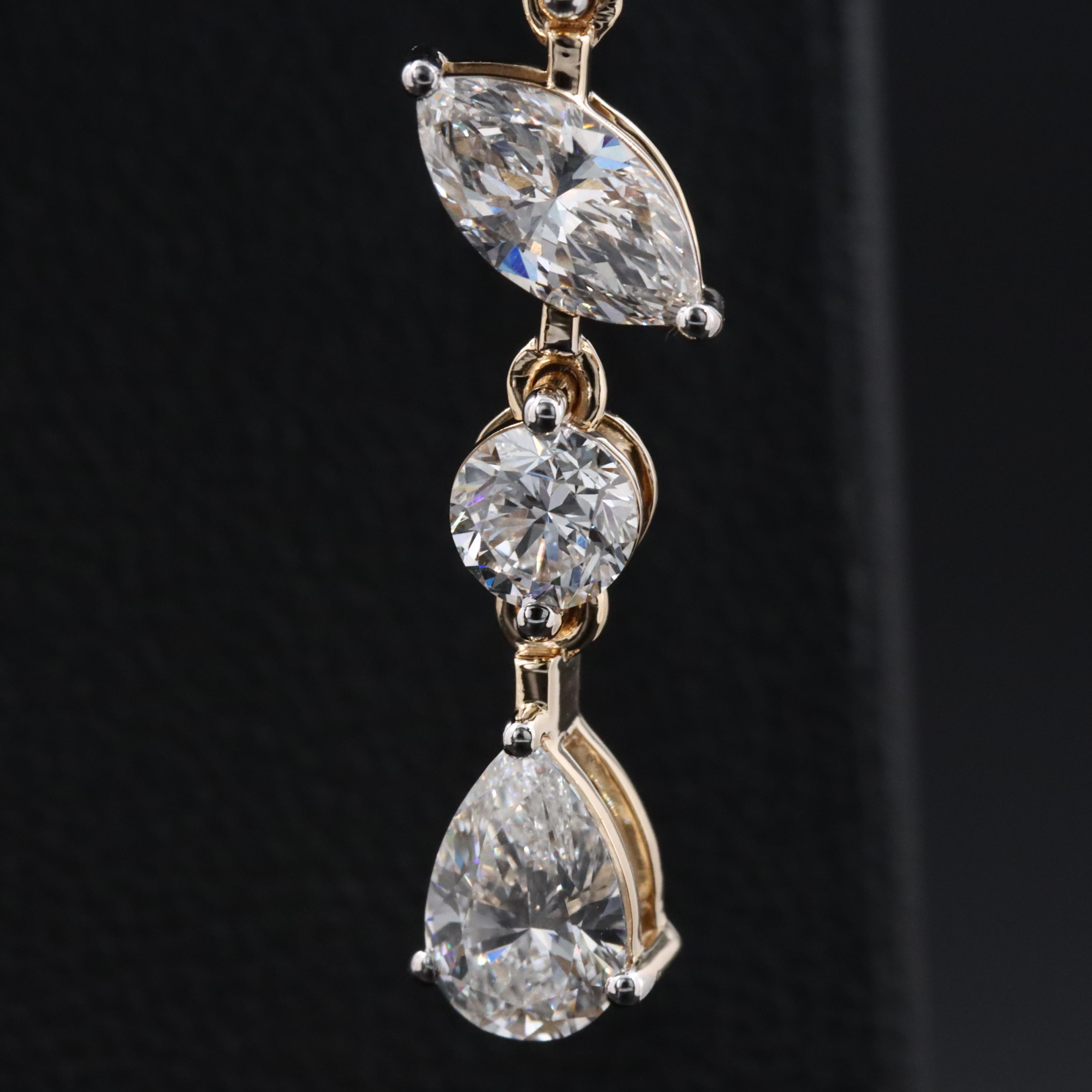 14K 5.18 CTW Lab Grown Diamond Earrings
