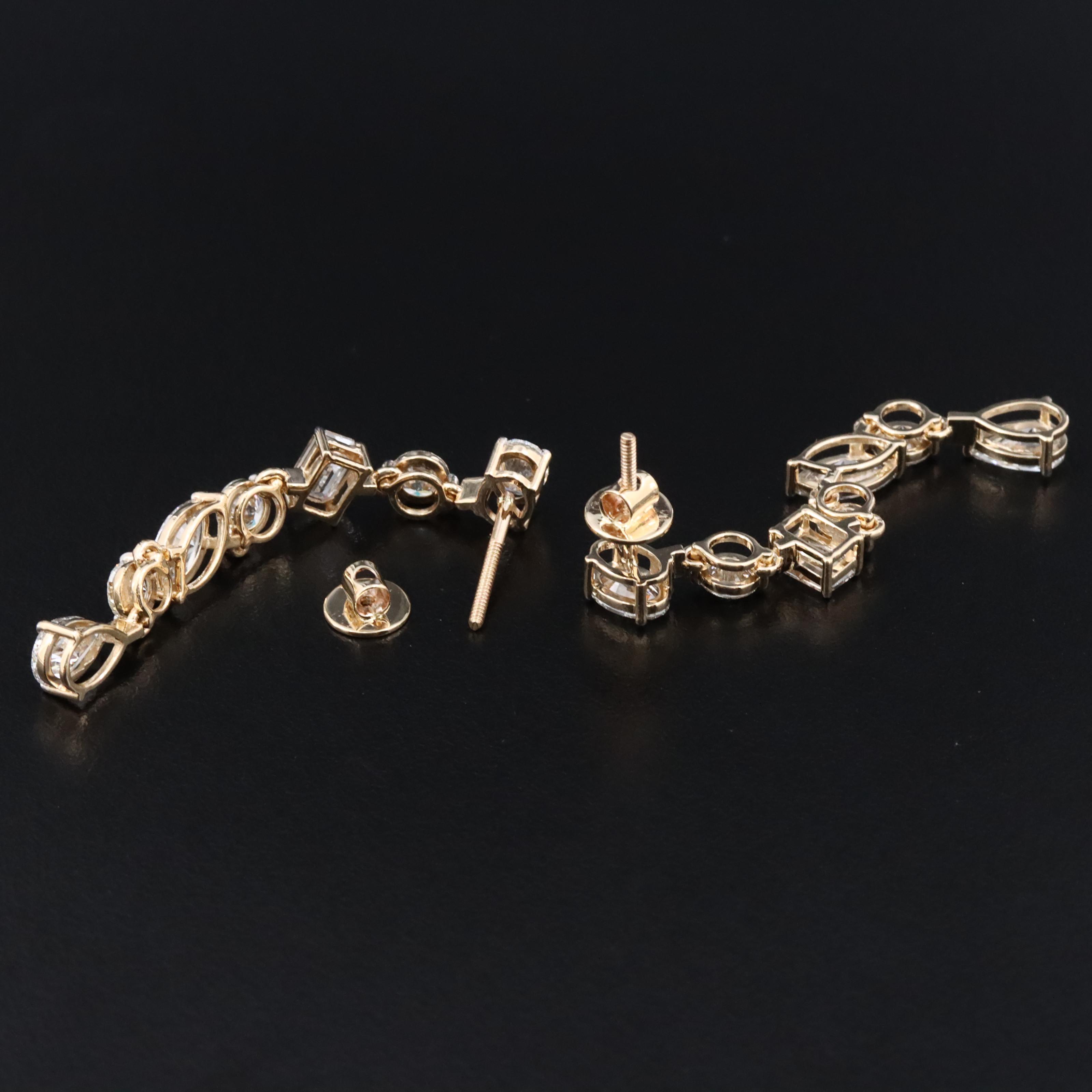 14K 5.18 CTW Lab Grown Diamond Earrings