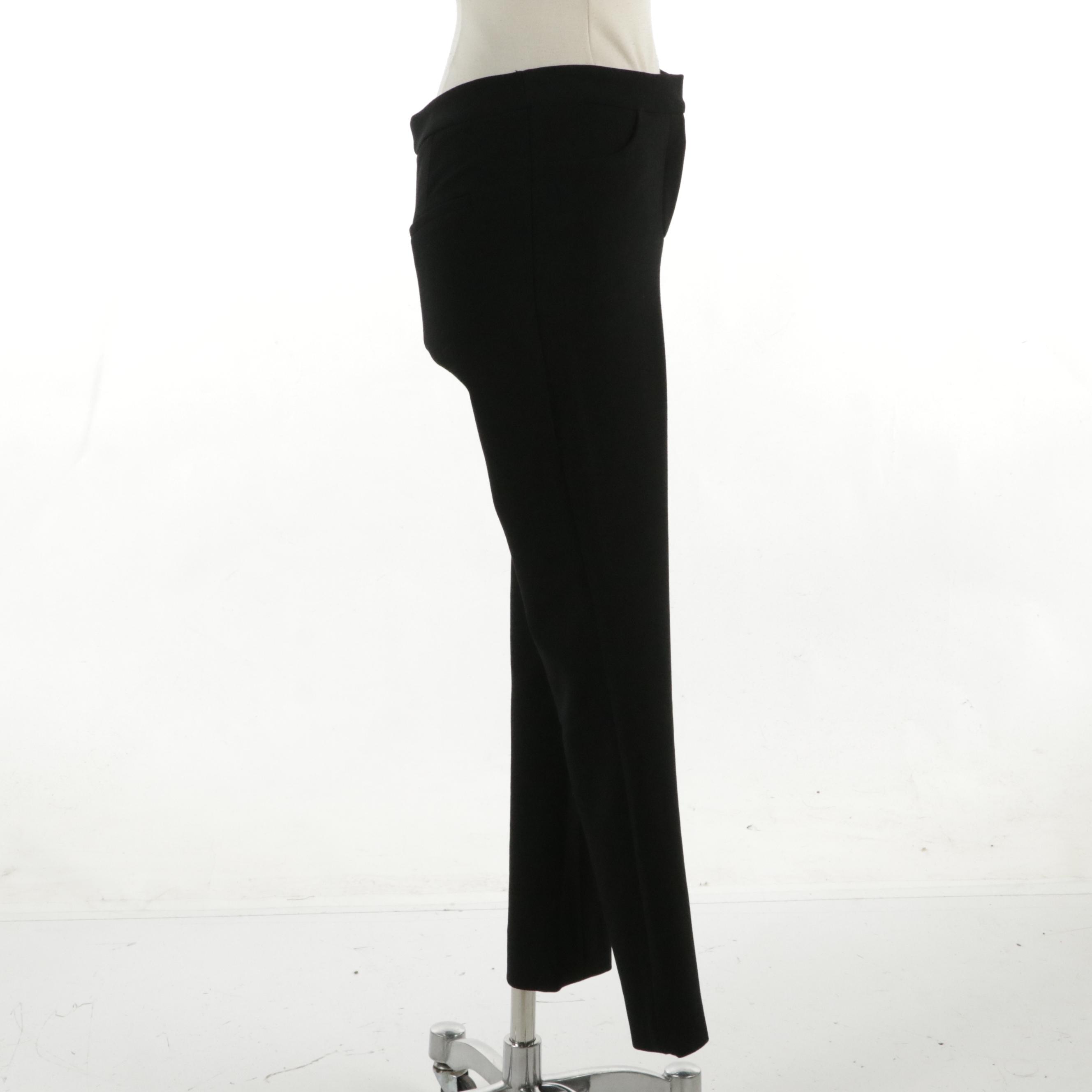Christian Dior Slim Fit Pants in Black Wool Blend