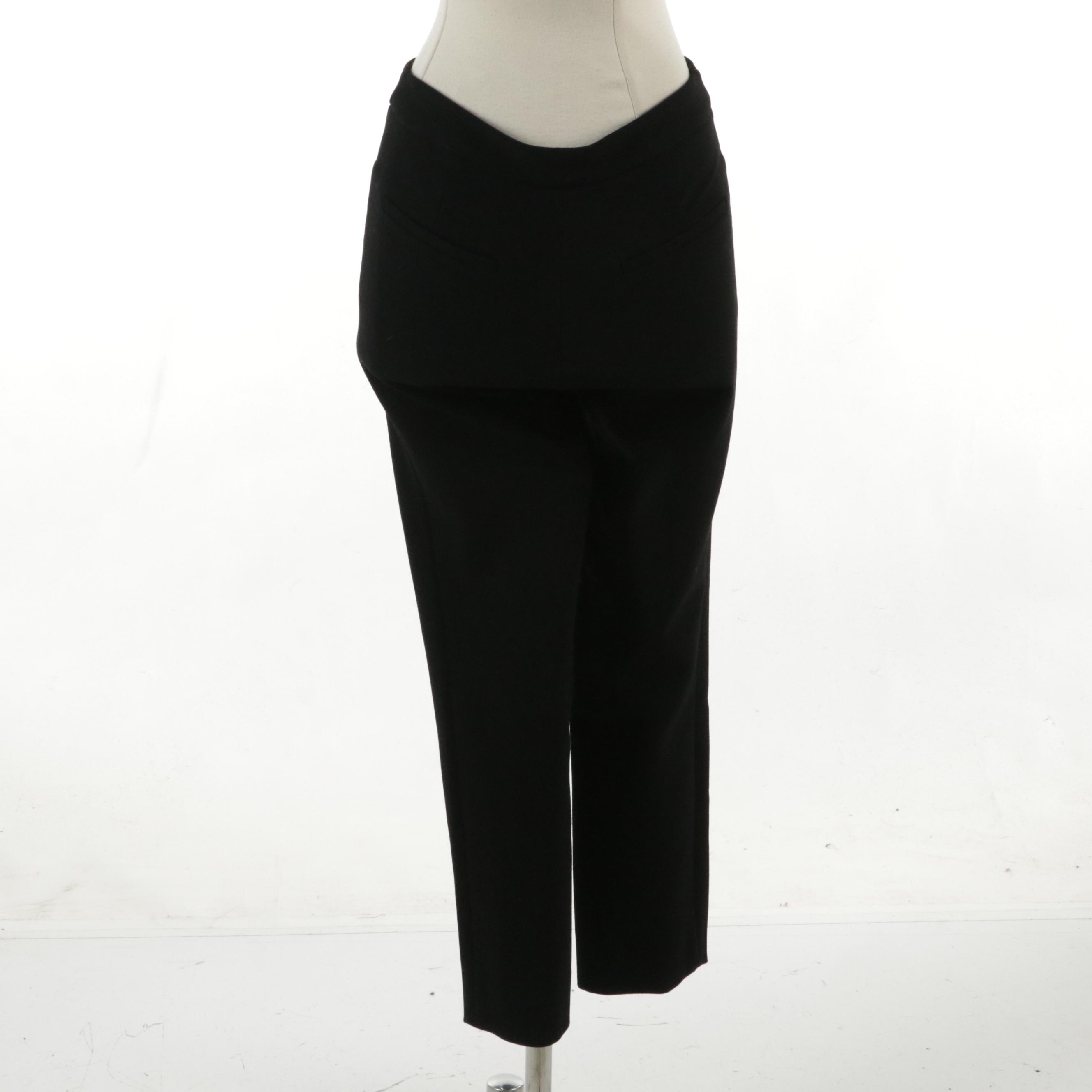 Christian Dior Slim Fit Pants in Black Wool Blend