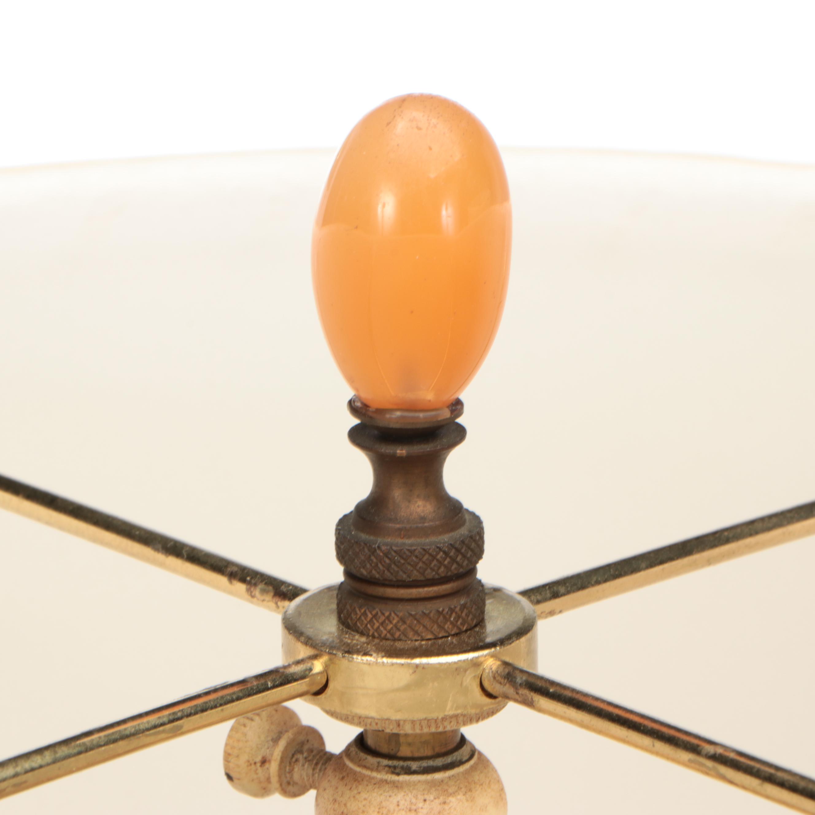 Staffordshire Queen Victoria & Edward VII Figural Lamps, Plain and Pleat Shades