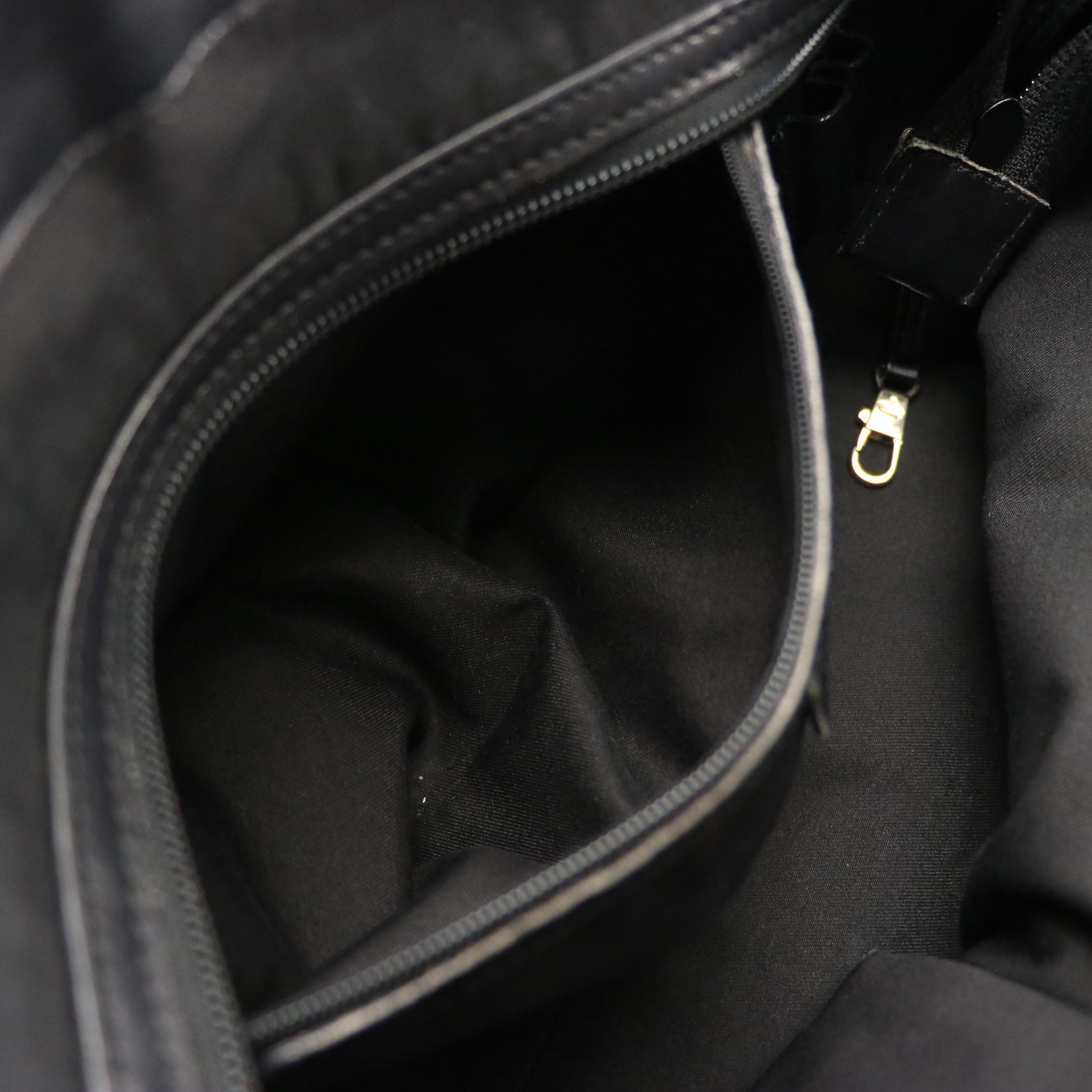 Gucci Punch Tote in Black GG Canvas and Leather Trim