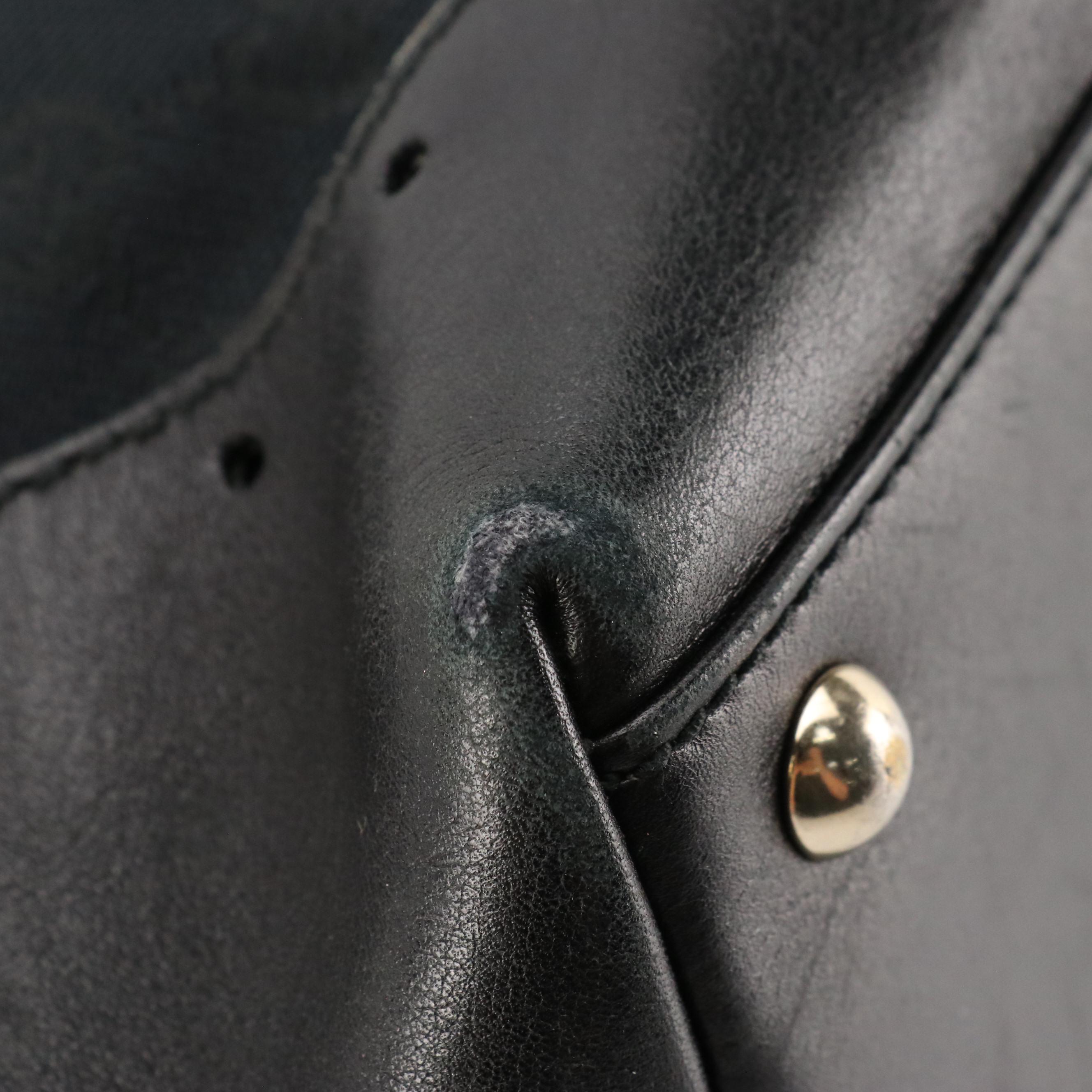 Gucci Punch Tote in Black GG Canvas and Leather Trim