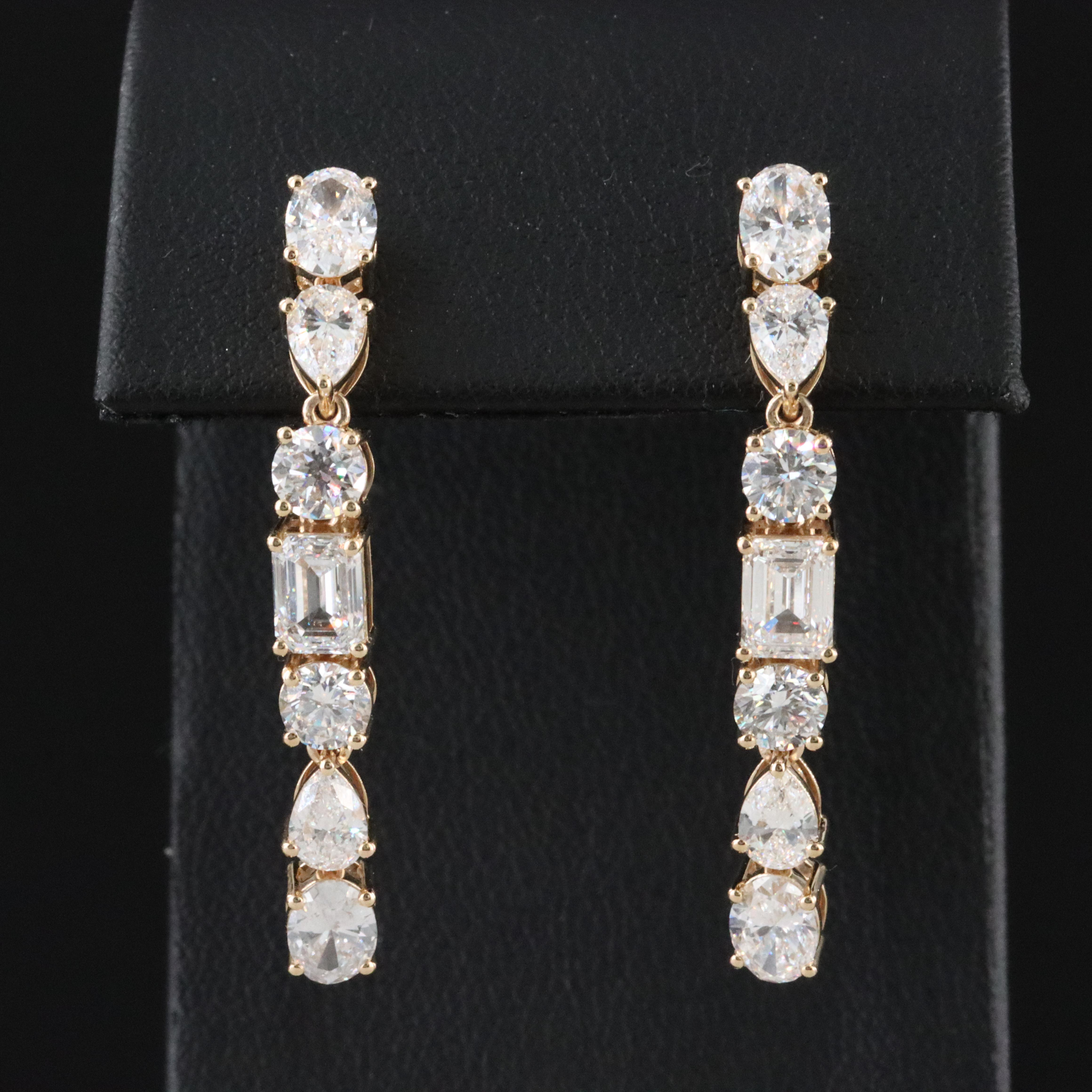 14K 4.55 CTW Lab Grown Diamond Earrings