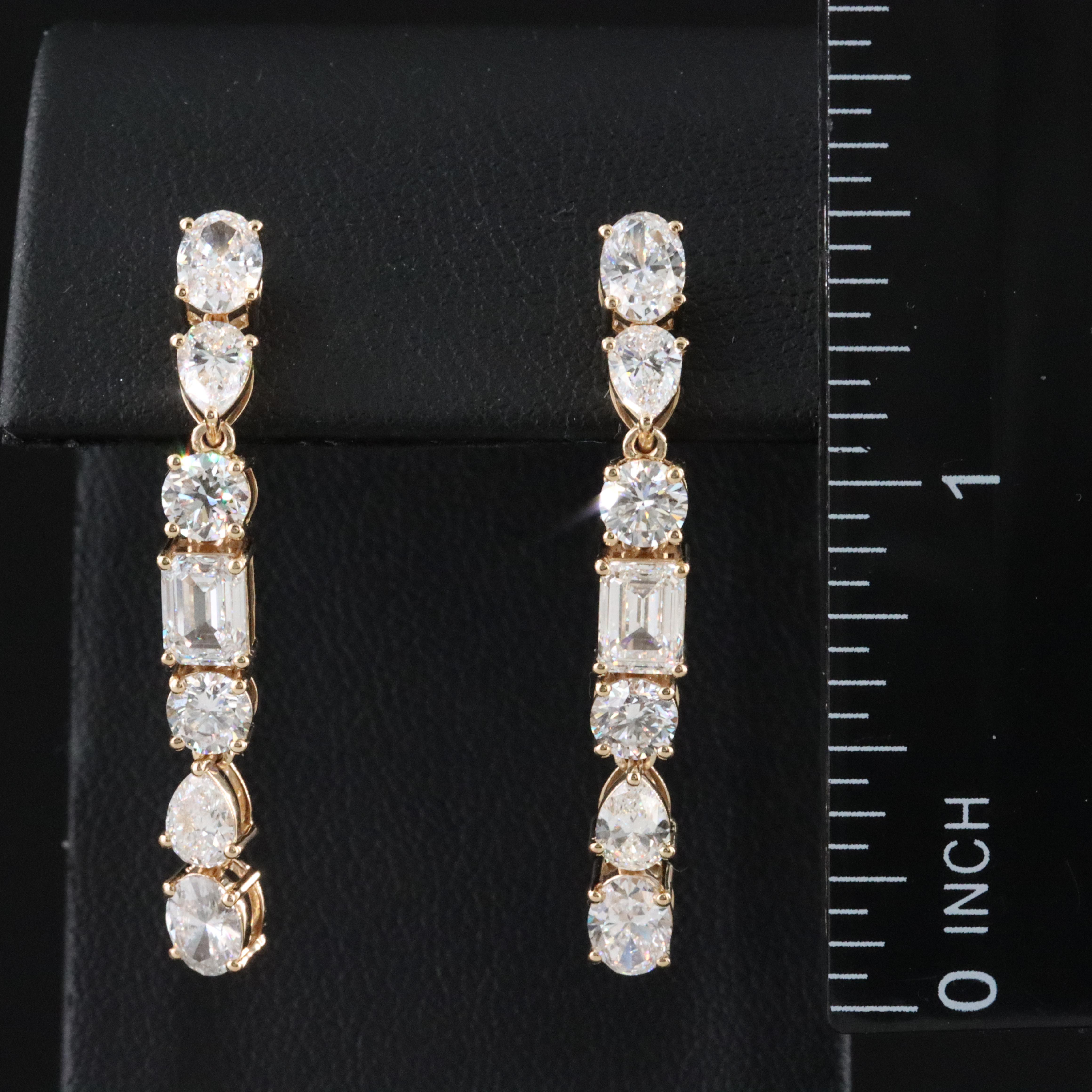 14K 4.55 CTW Lab Grown Diamond Earrings