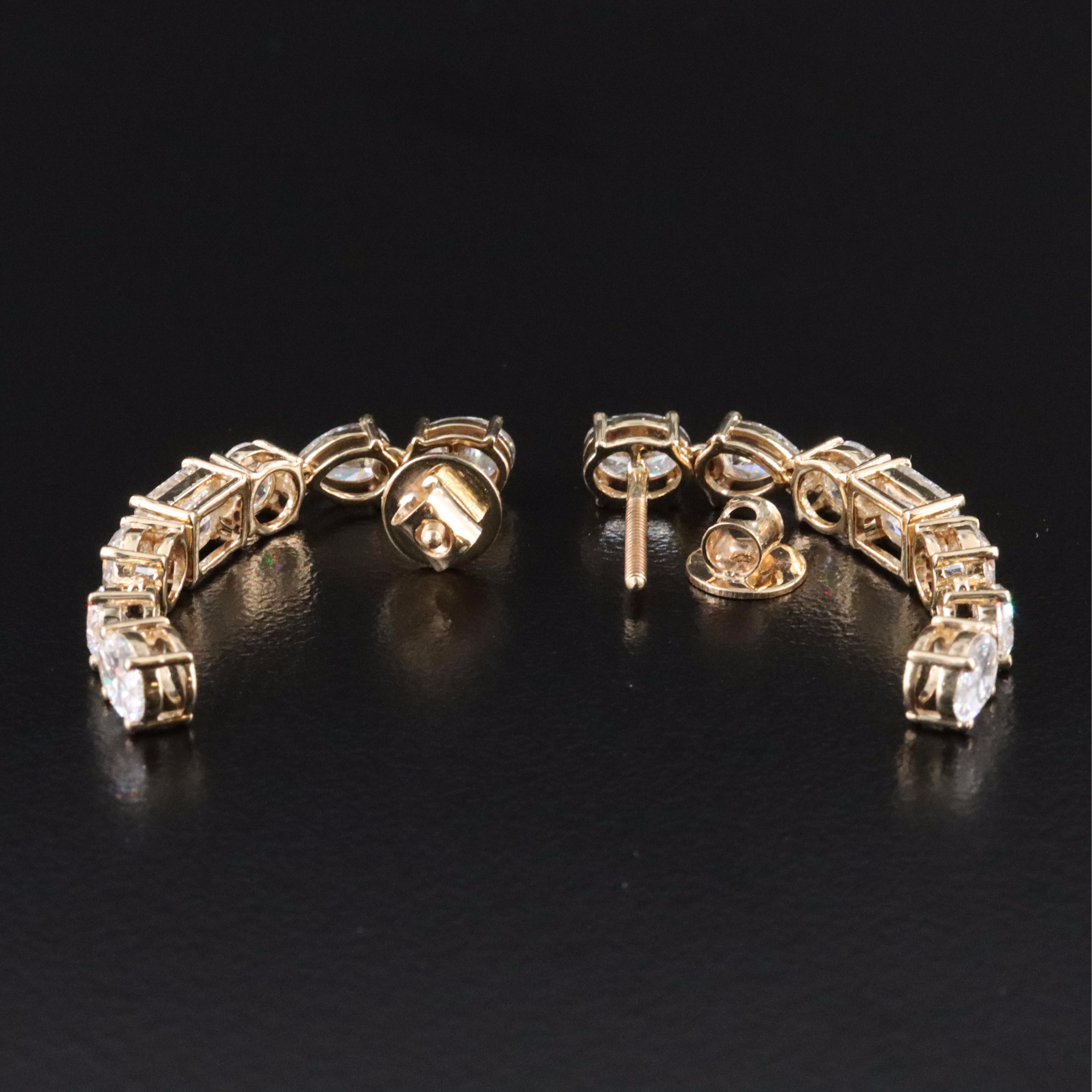 14K 4.55 CTW Lab Grown Diamond Earrings