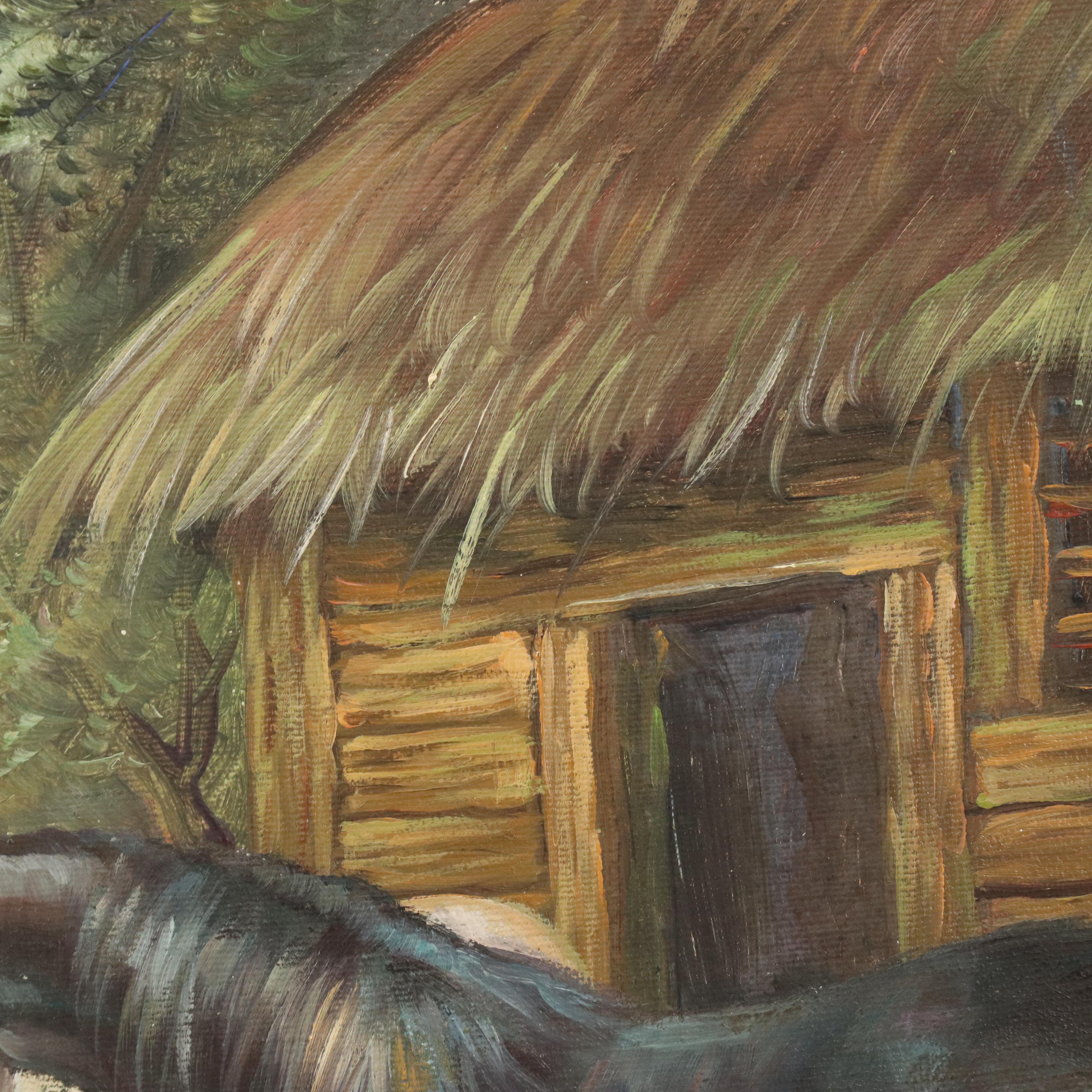 Farmyard Genre Oil Painting After John Frederick Herring Jr.