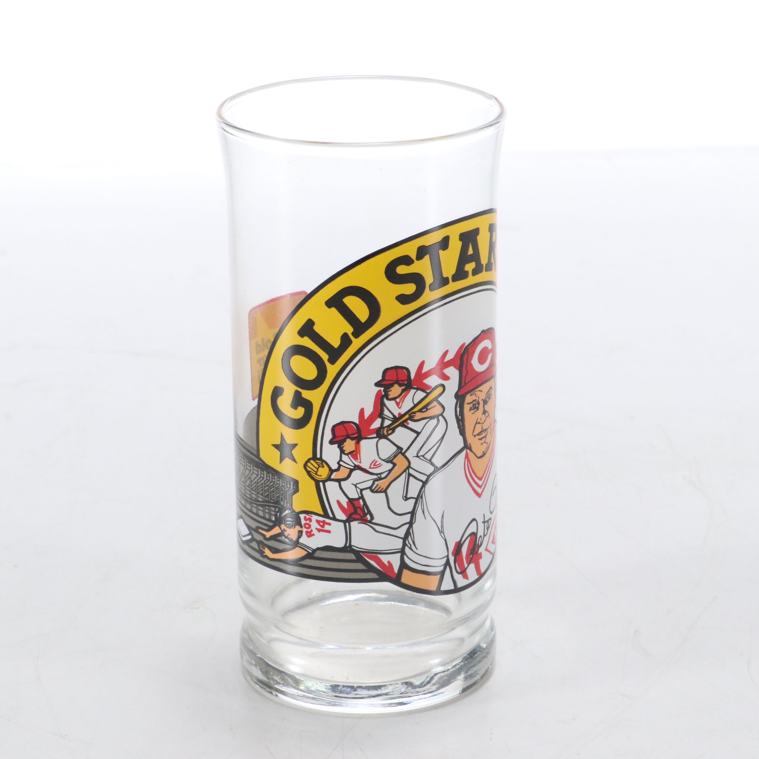 Libbey Glass Gold Star Chili Cincinnati Reds Pete Rose Commemorative Tumblers