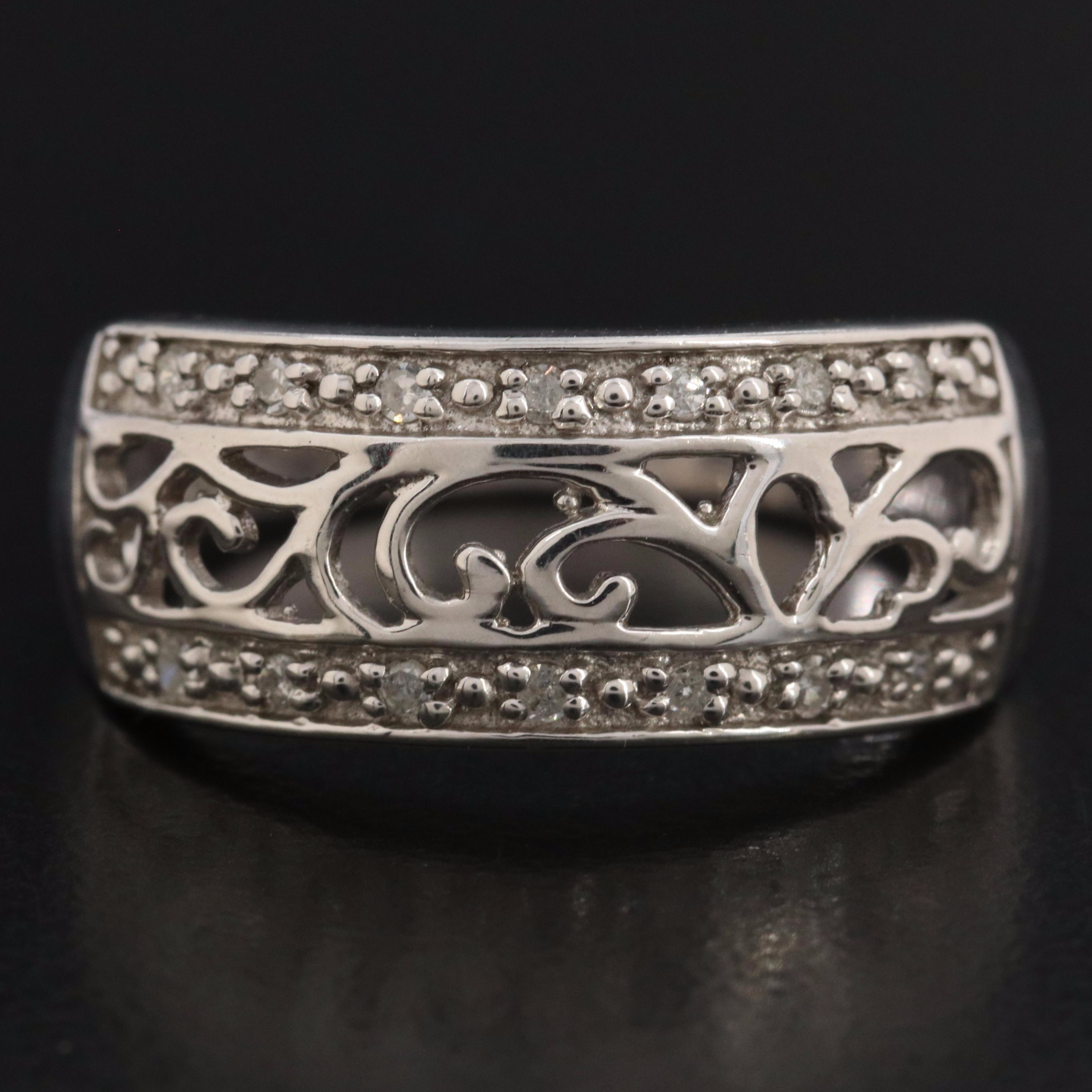 Sterling Diamond Ring