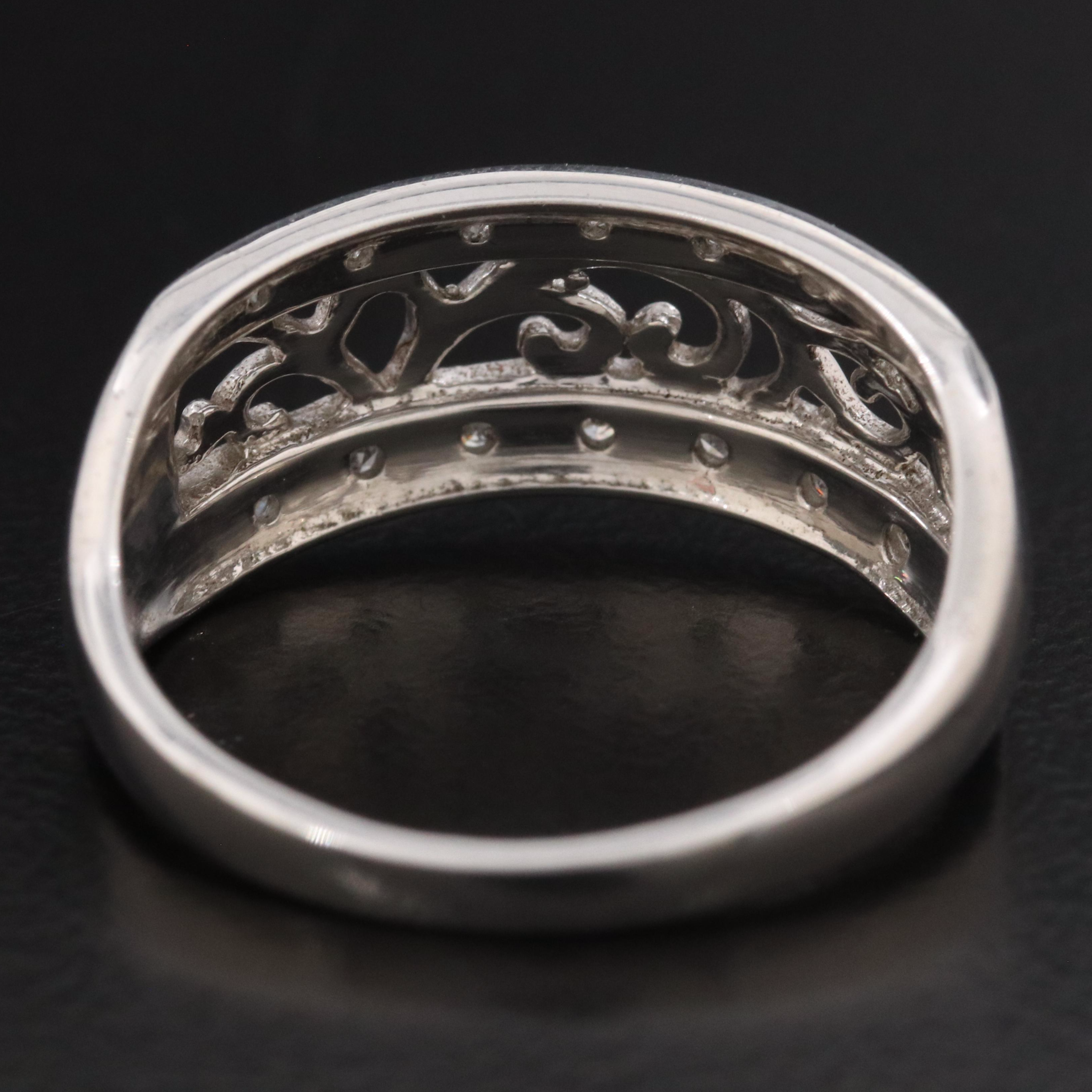 Sterling Diamond Ring