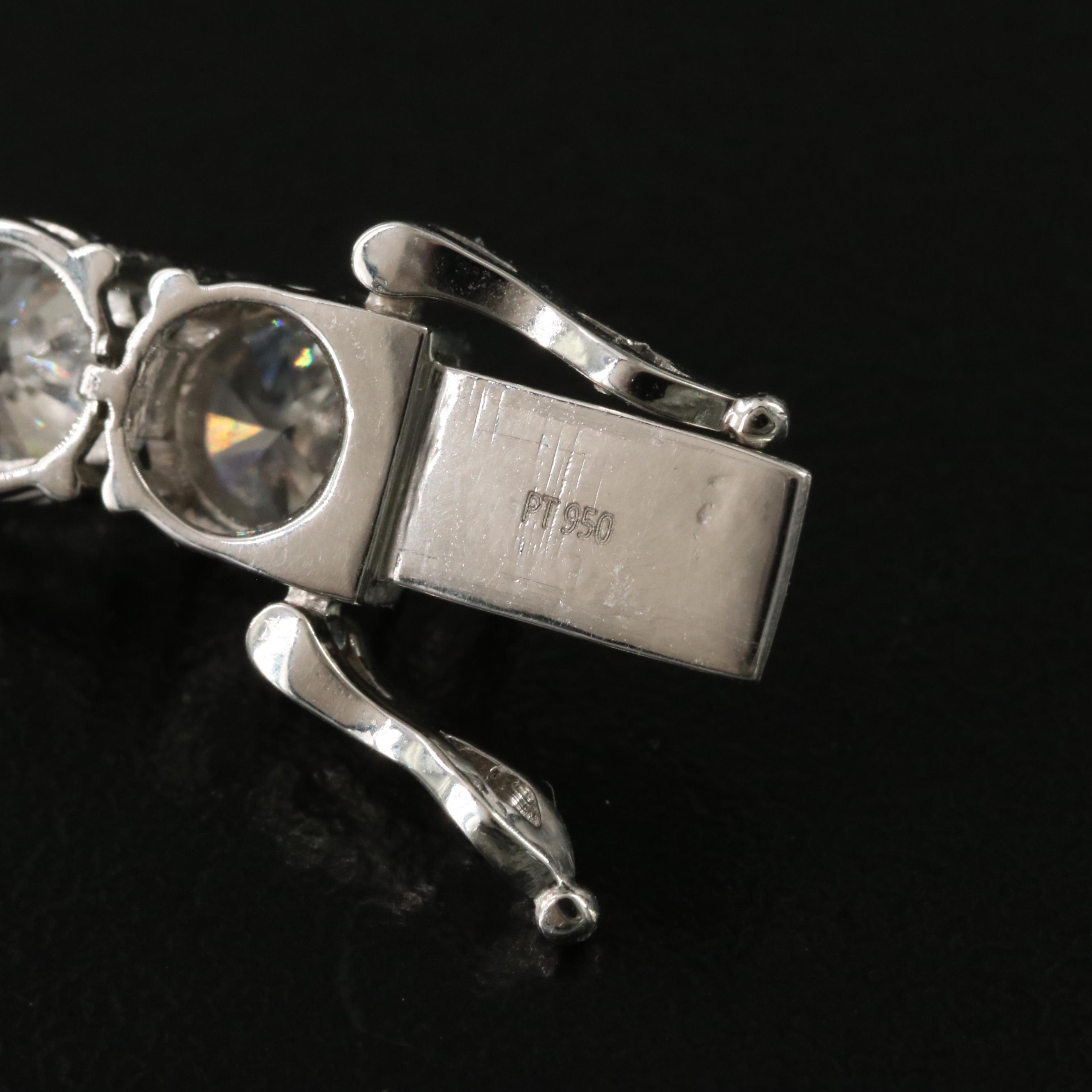 Platinum 22.87 CTW Lab Grown Diamond Line Bracelet