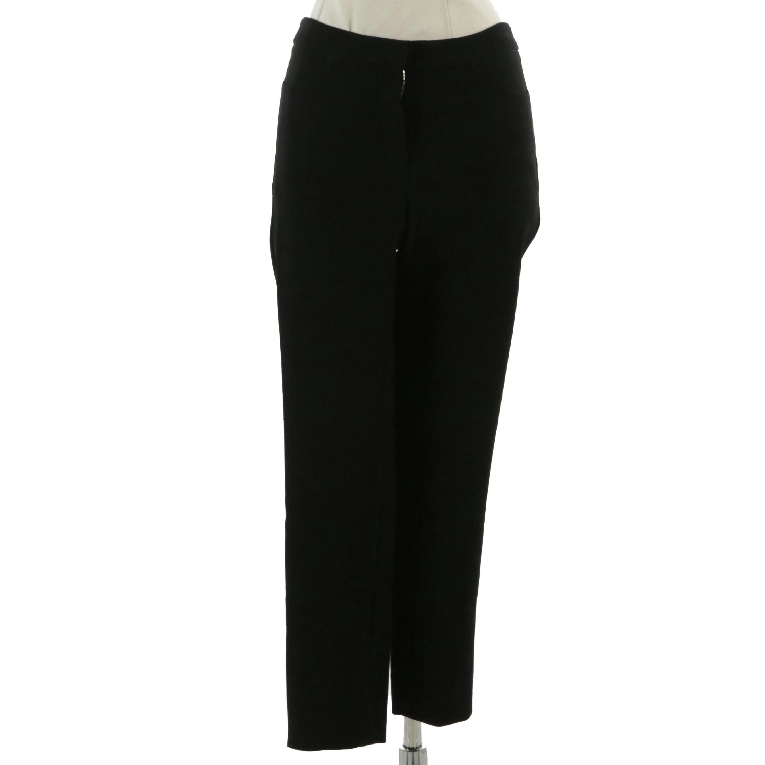 Christian Dior Slim Fit Pants in Black Wool Blend