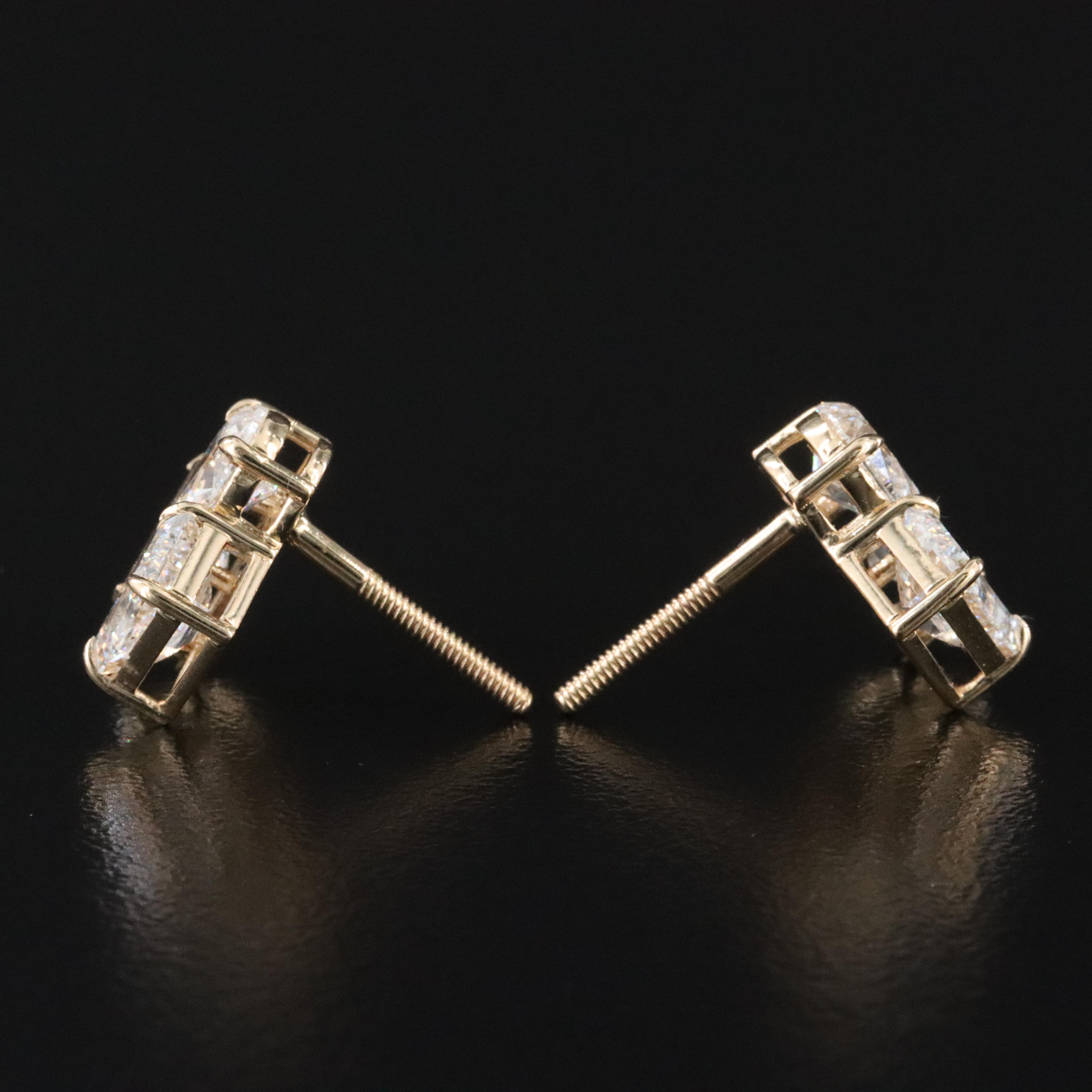 14K 4.16 CTW Lab Grown Diamond Earrings