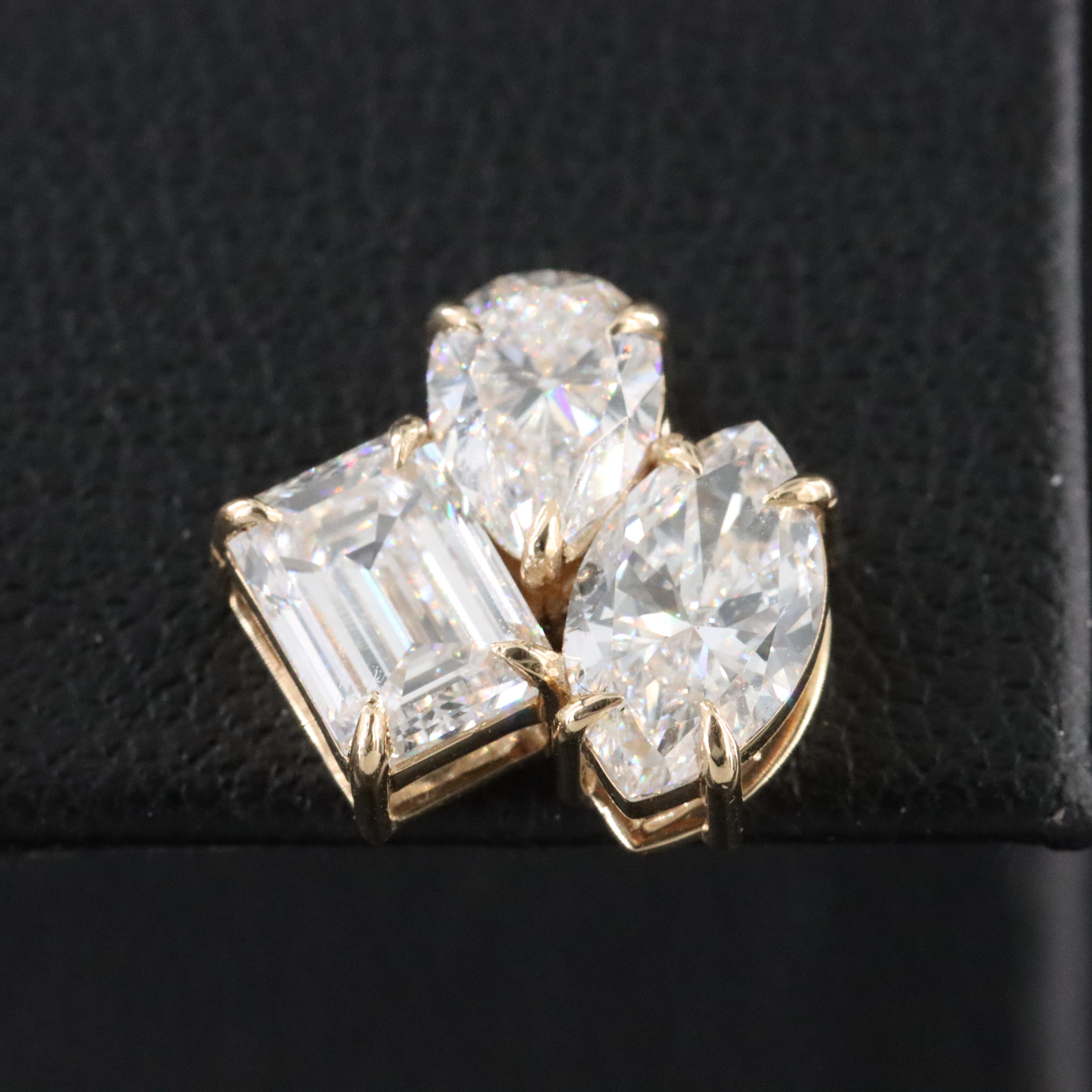 14K 4.16 CTW Lab Grown Diamond Earrings