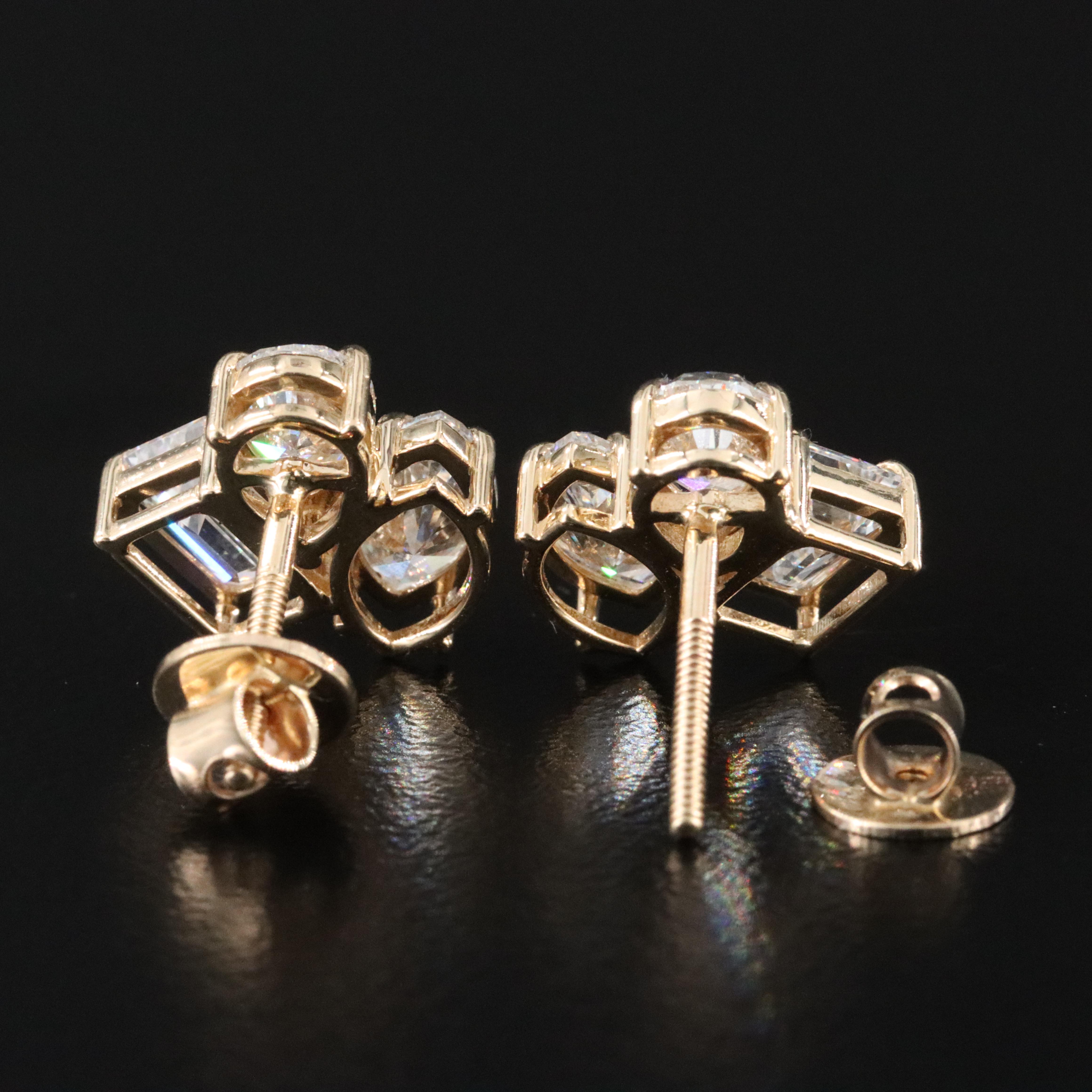 14K 4.16 CTW Lab Grown Diamond Earrings