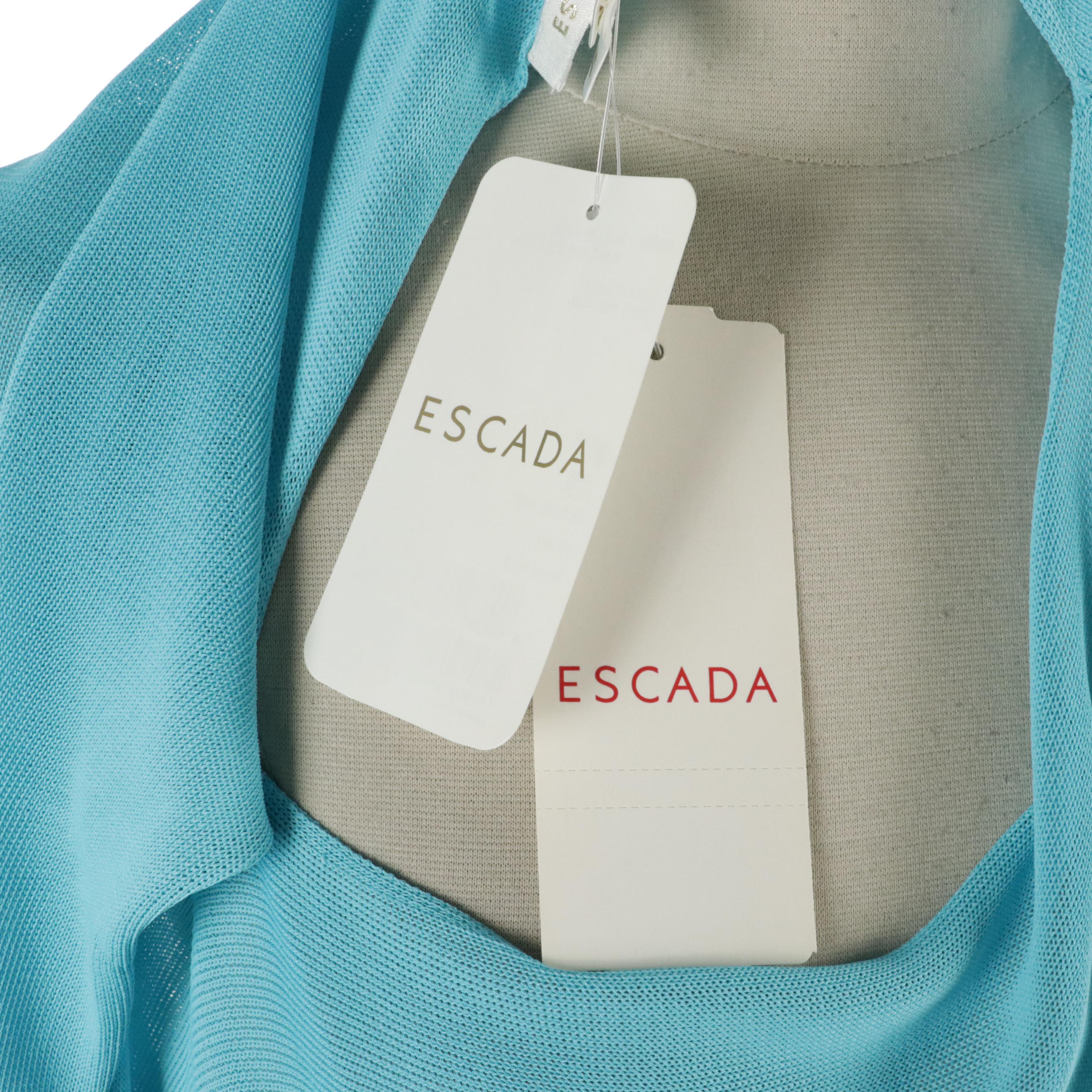Escada Cut-Out Batwing Sleeve Pullover Knit Sweater and Cropped Stretch Jeans