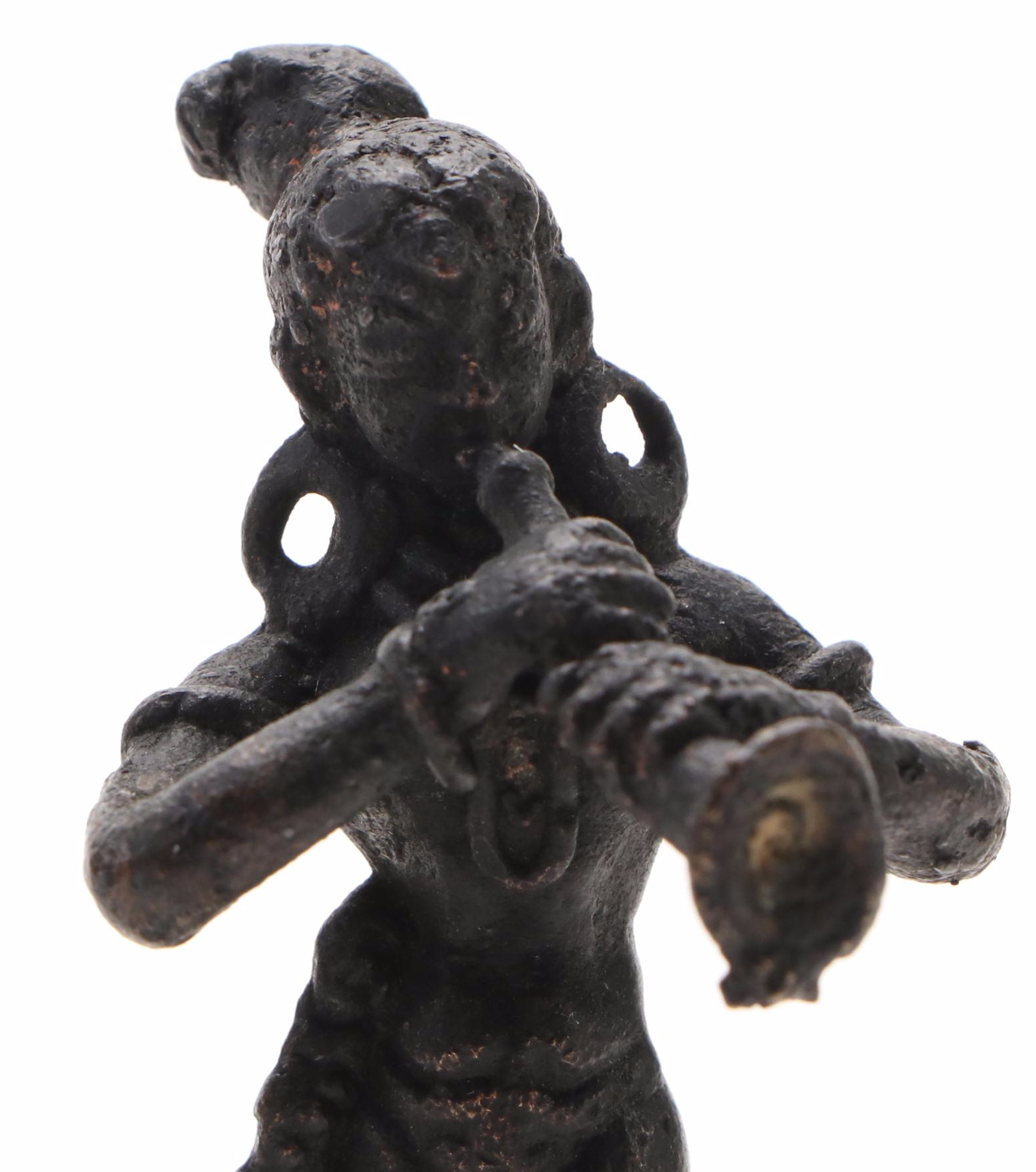 Pair of Indian Musical Apsaras Bronze Statues