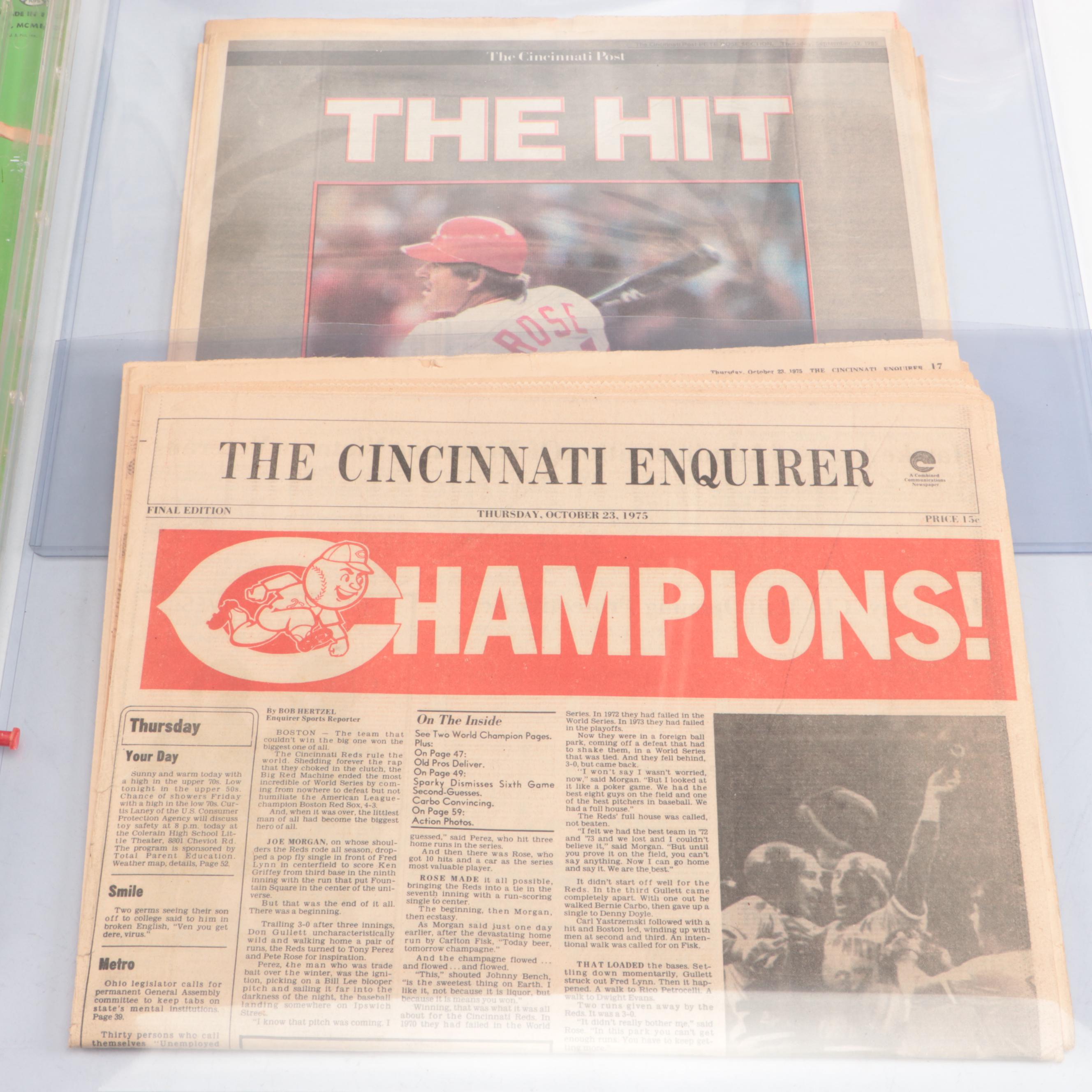 Cincinnati Reds Pennants, Steins, Newspapers, Crosley Field Print, and More
