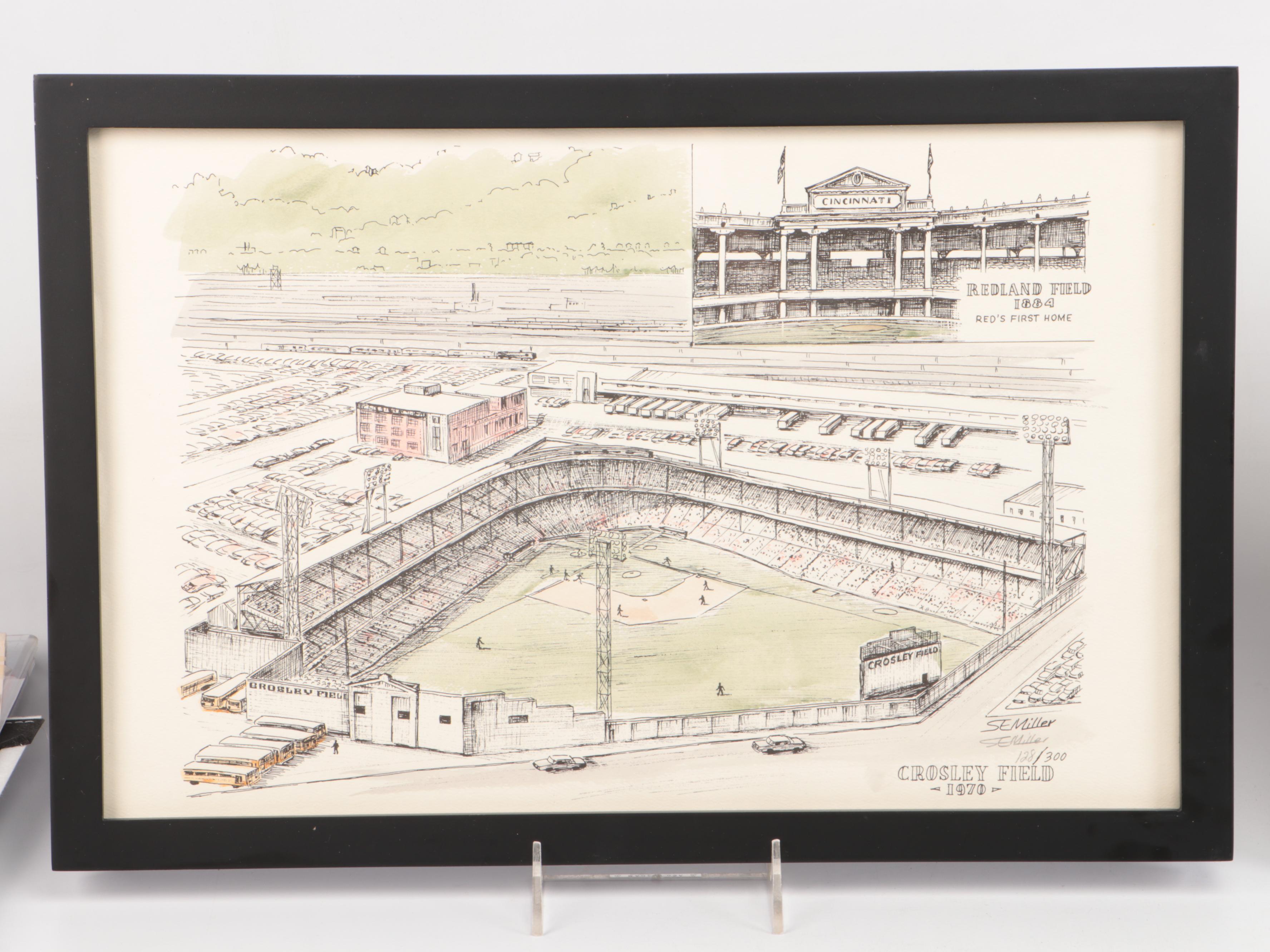 Cincinnati Reds Pennants, Steins, Newspapers, Crosley Field Print, and More
