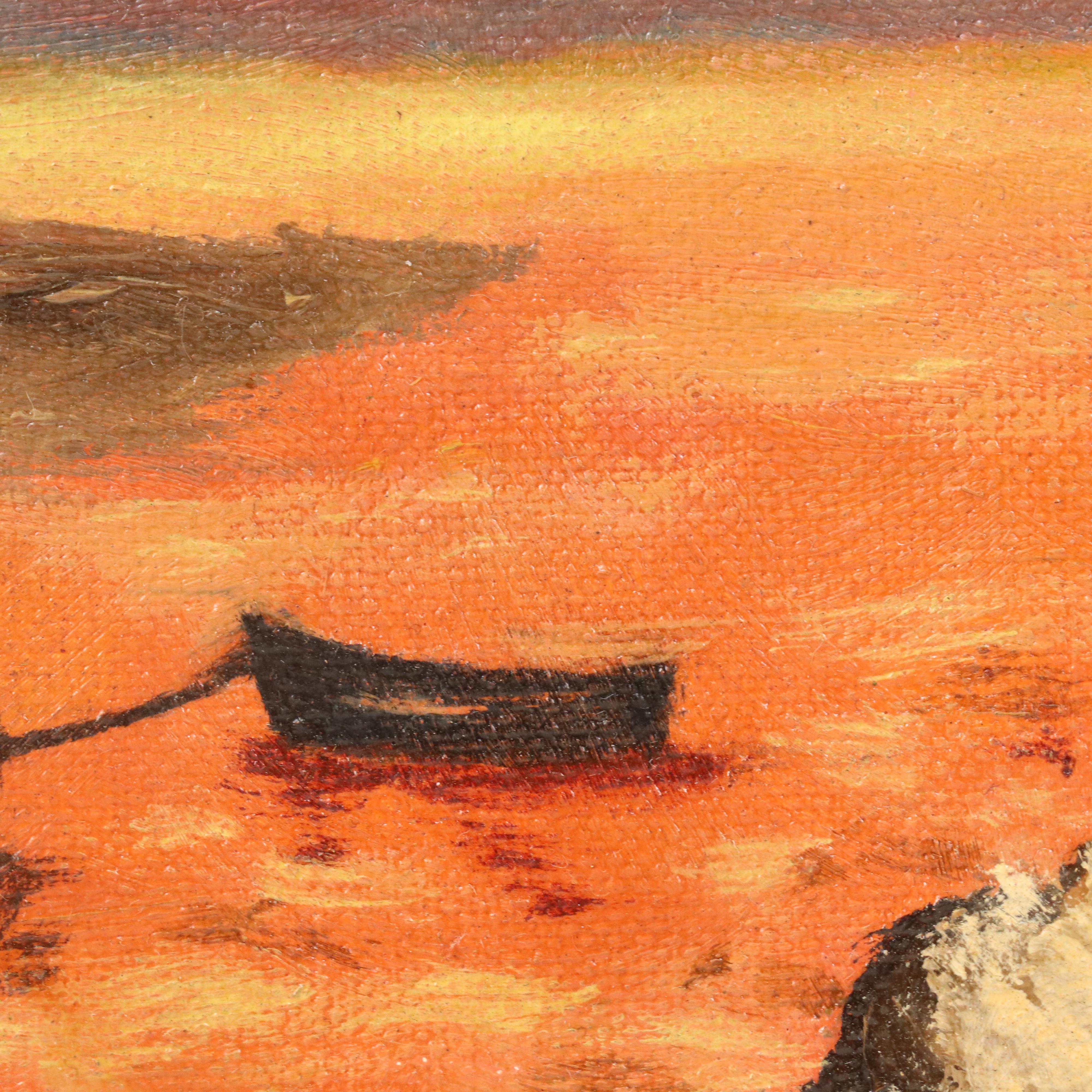 Coastal Residential Landscape Oil Painting