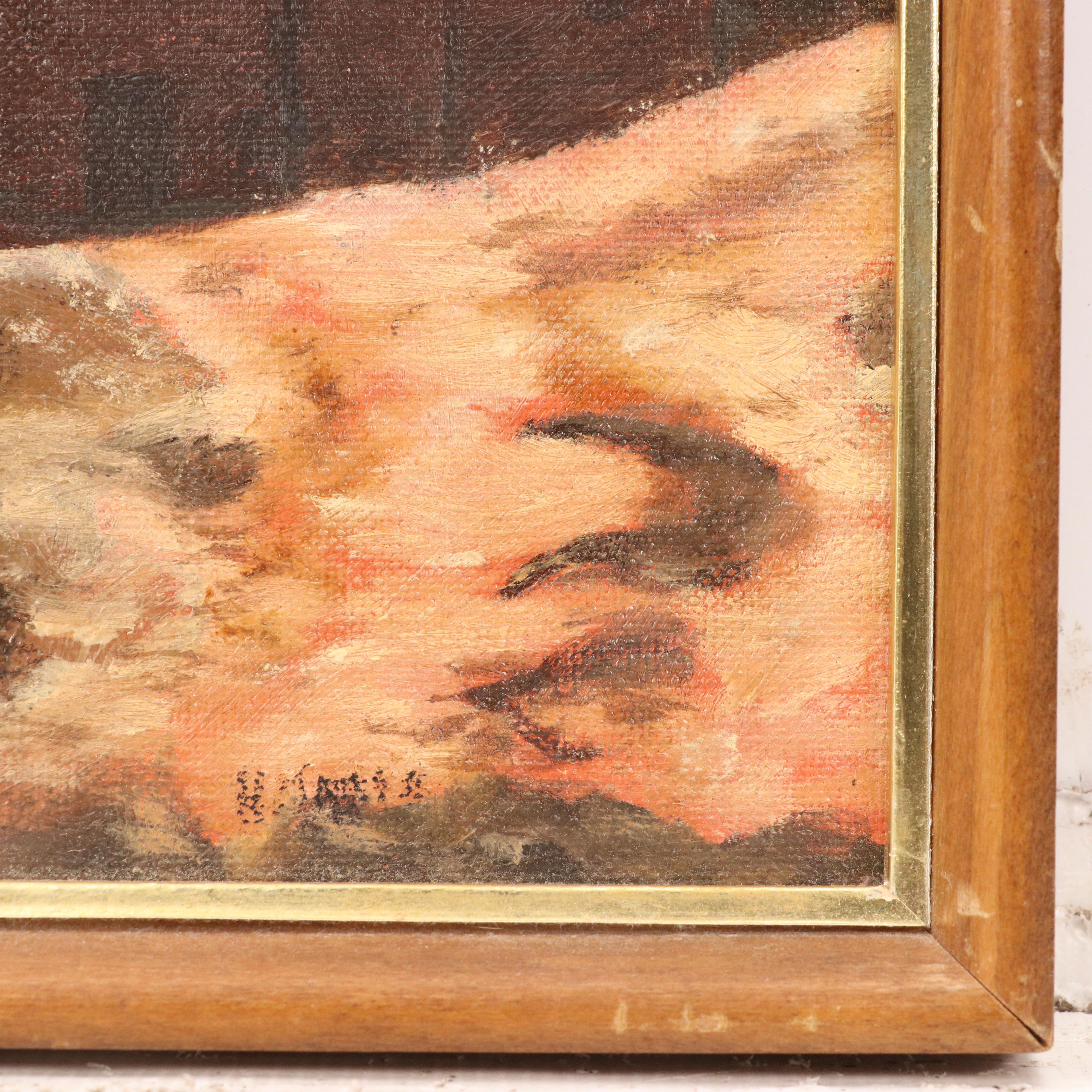 Coastal Residential Landscape Oil Painting